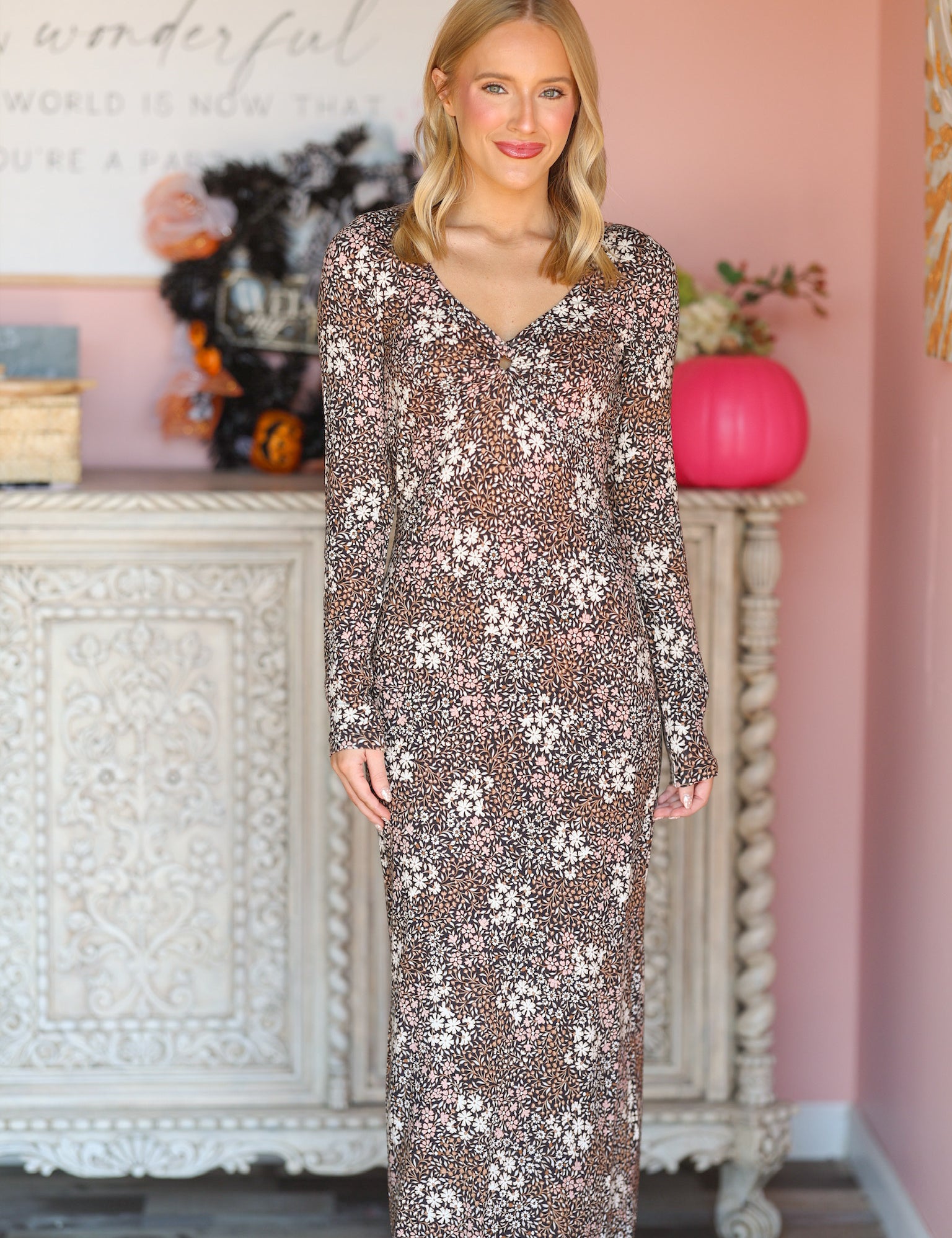 Sable Floral Midi Dress