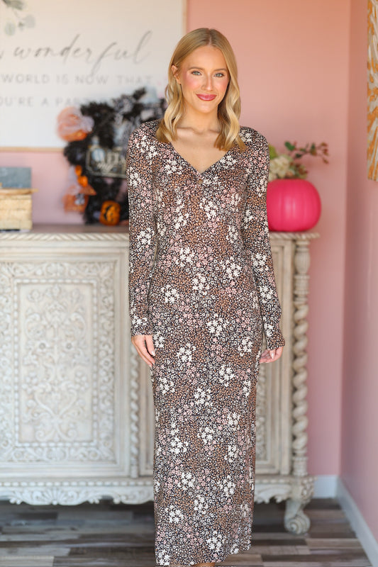 Sable Floral Midi Dress