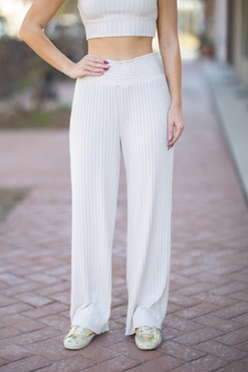 Dawn Smocked Rib Pants