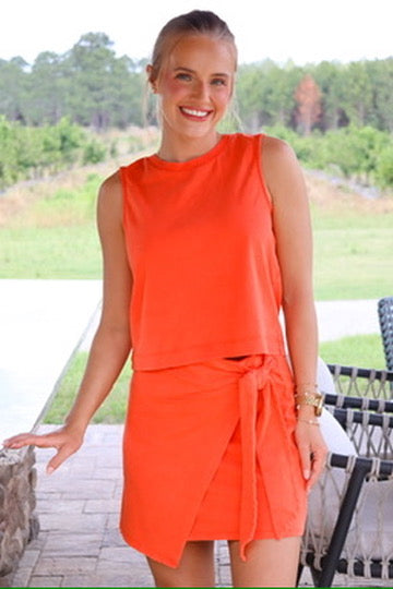 Red Sloane Jersey Muscle Tank