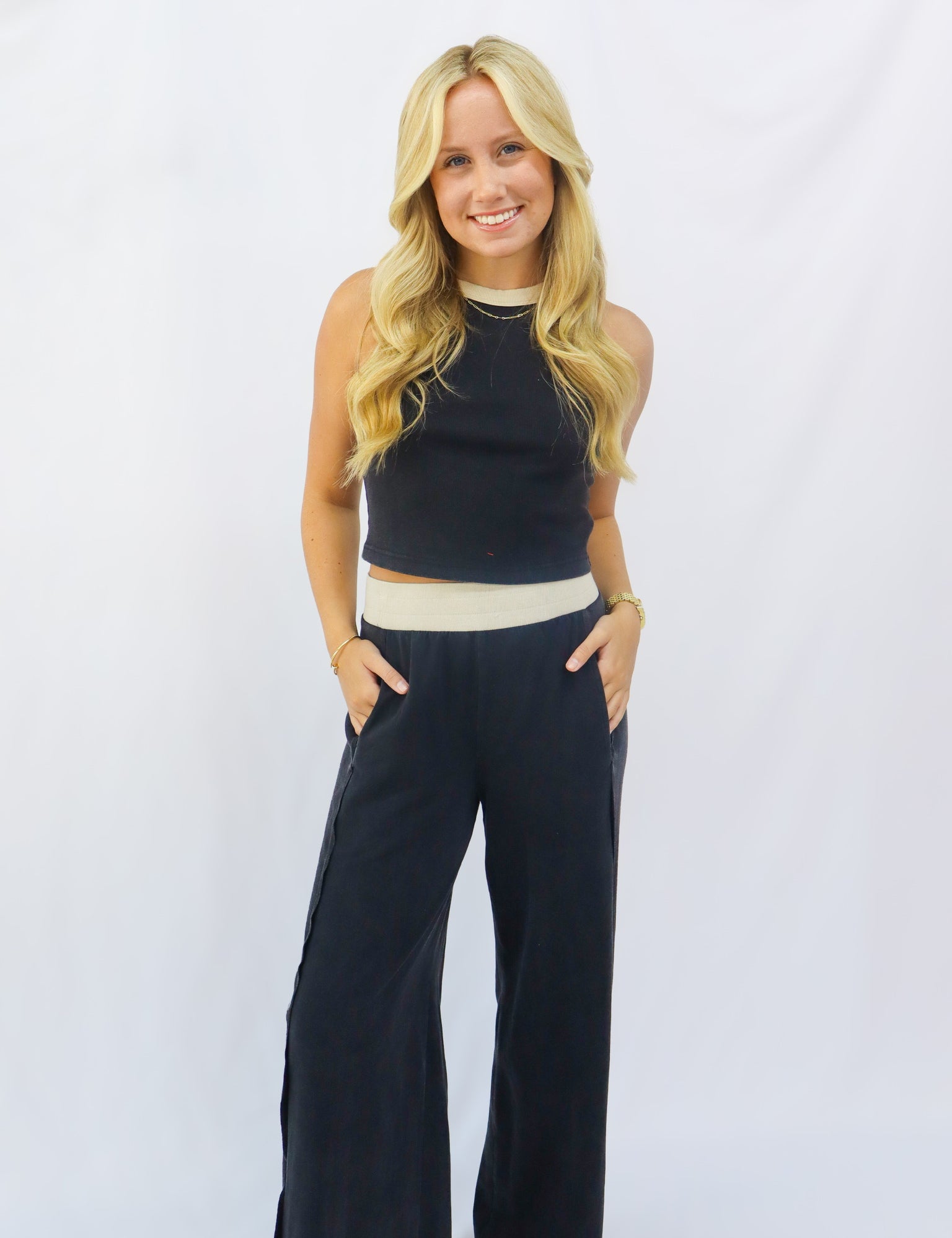 Tan and Black Tank Lounge Set