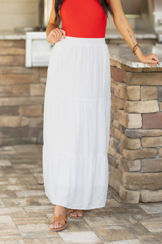 White Maxi Skirt