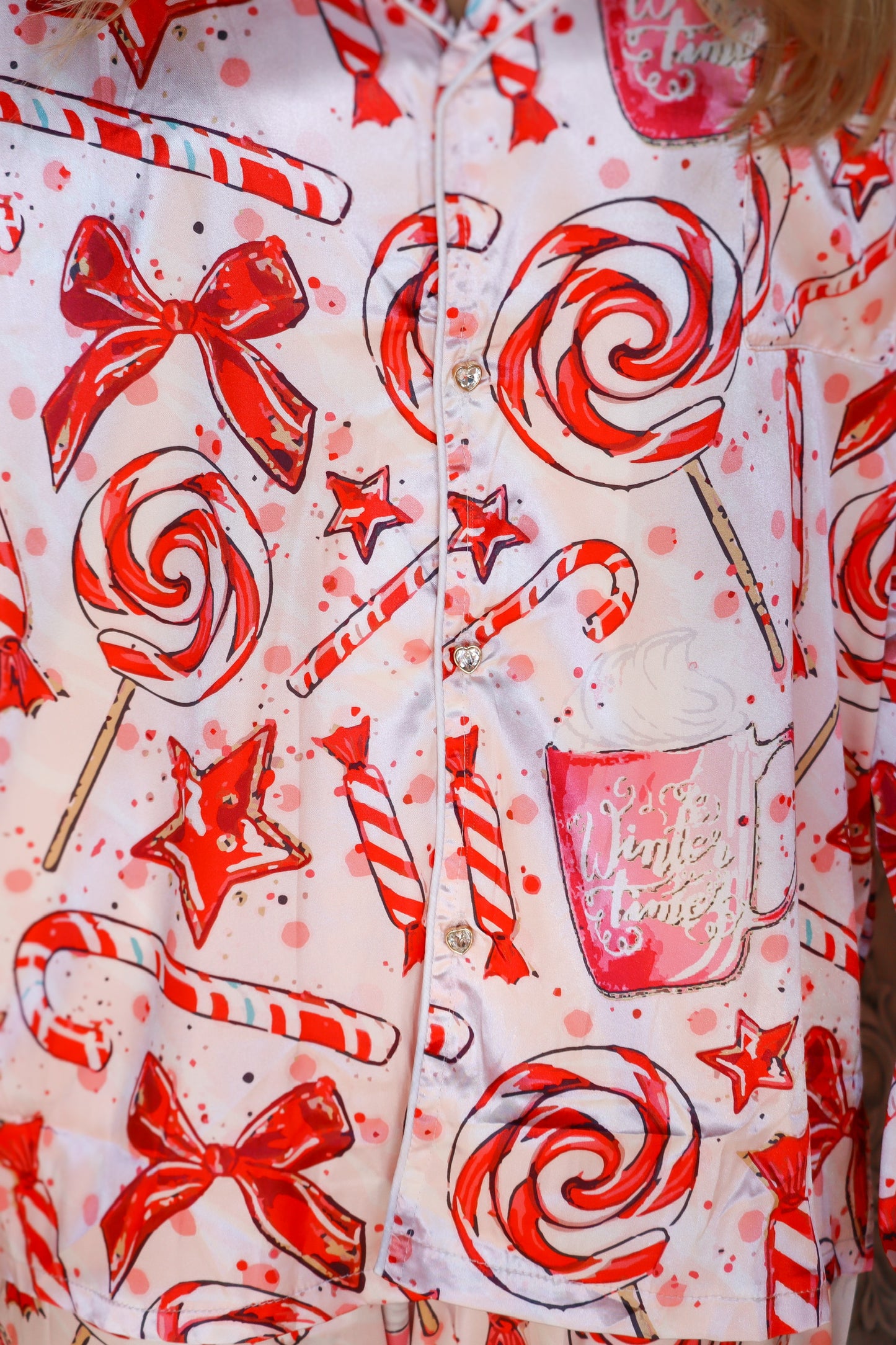 Silky Candy Cane PJs