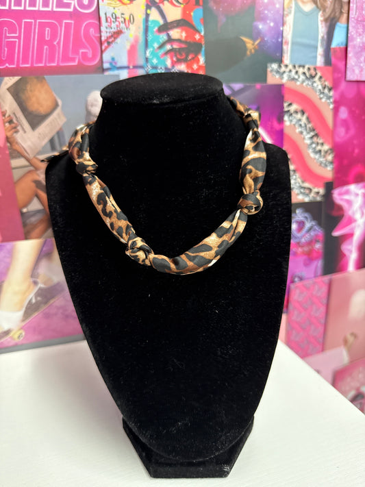 Cheetah Scarf Necklace