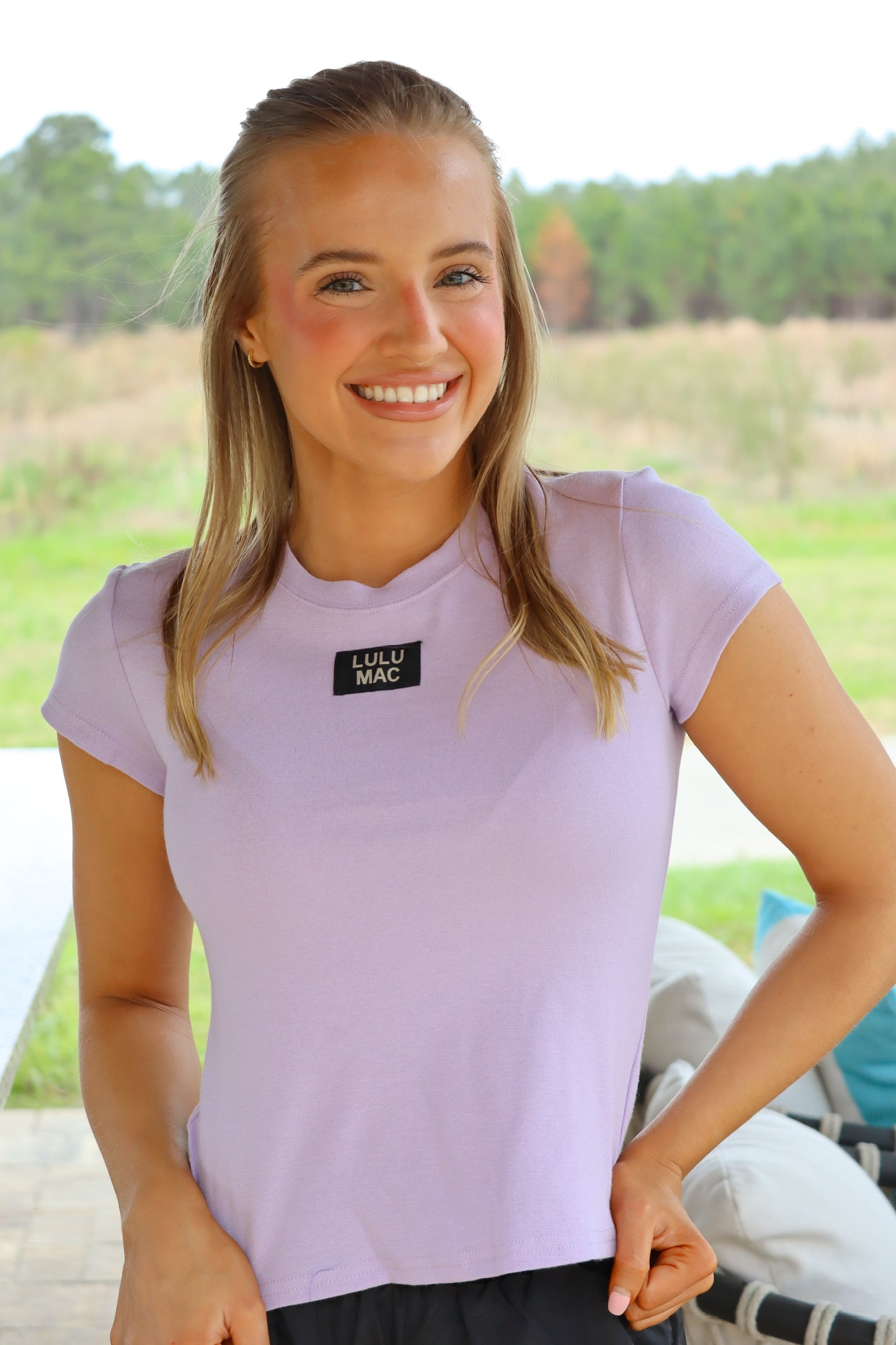 Lulu Mac- Lavender Baby Doll Tee