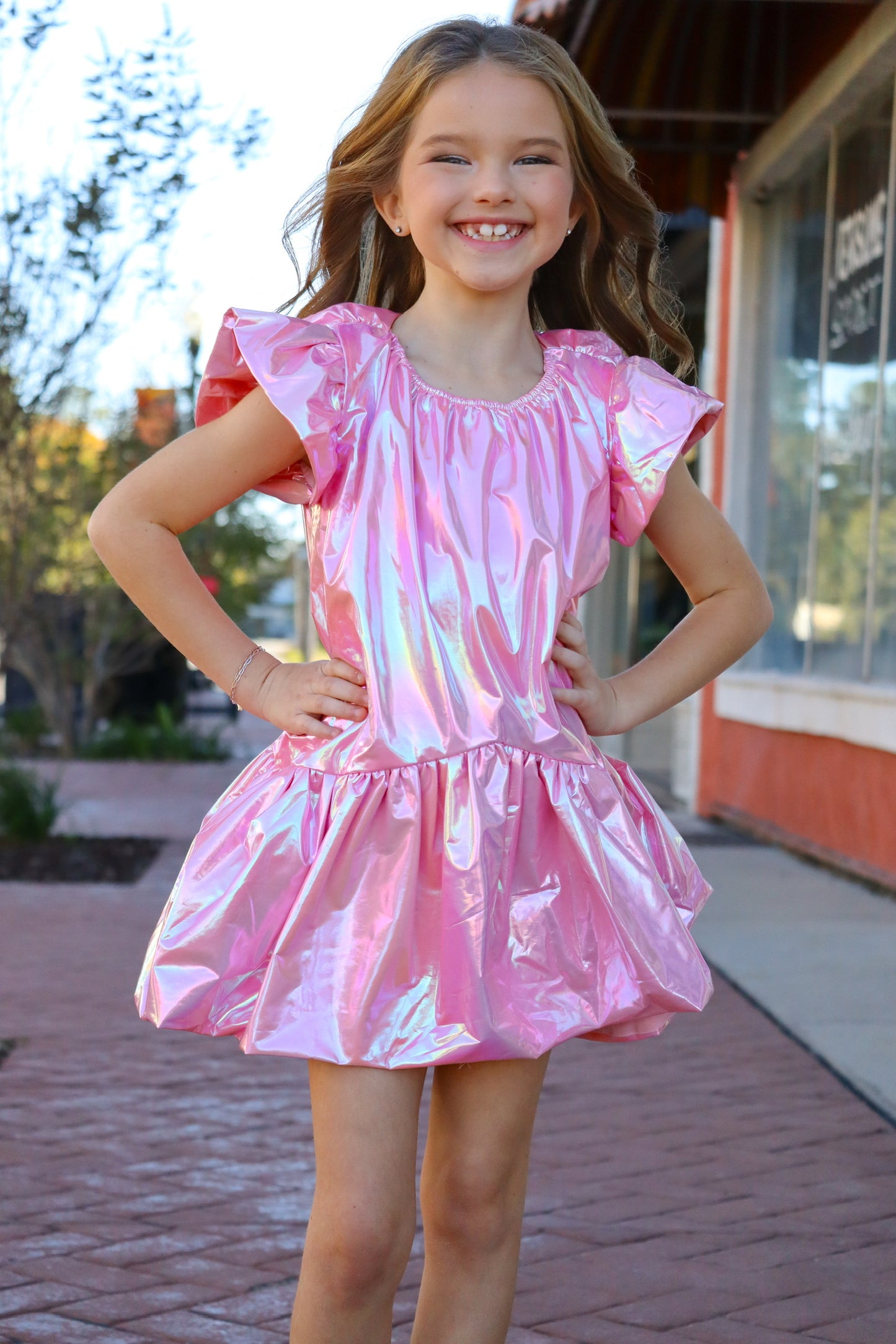 Kids Bubblegum Bow Dress
