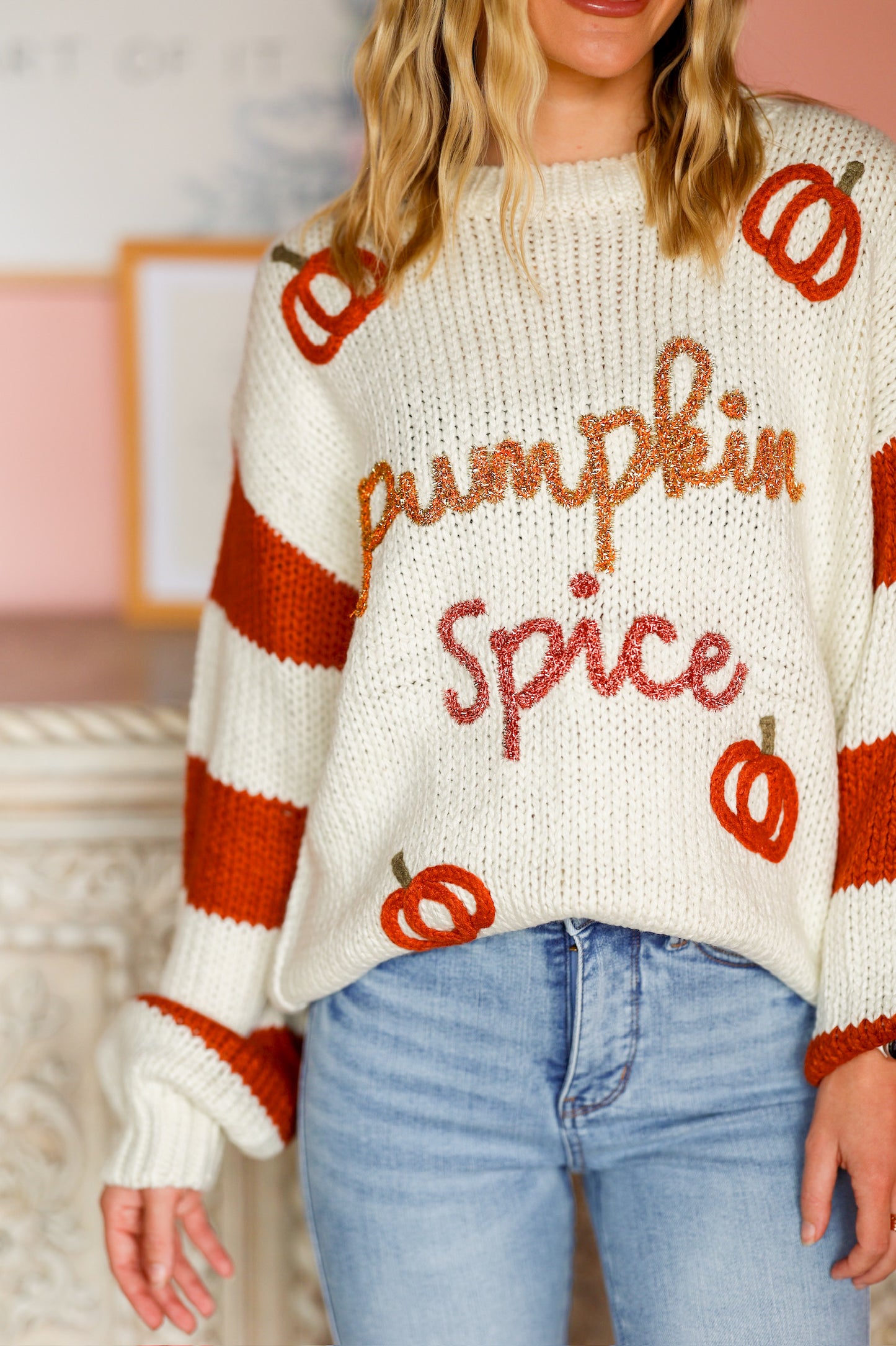 Pumpkin Spice Knit Sweater
