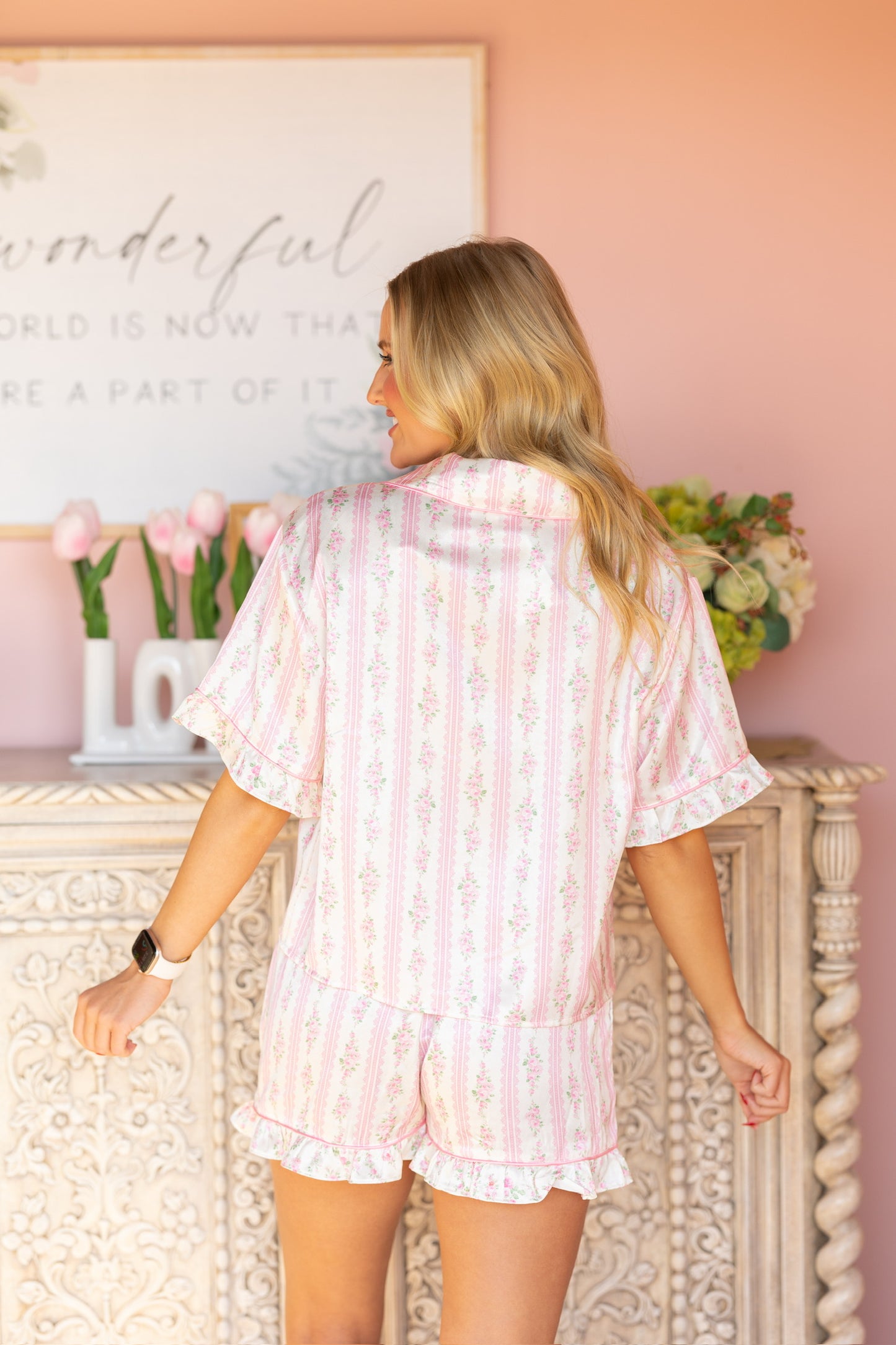 Girly floral pj set