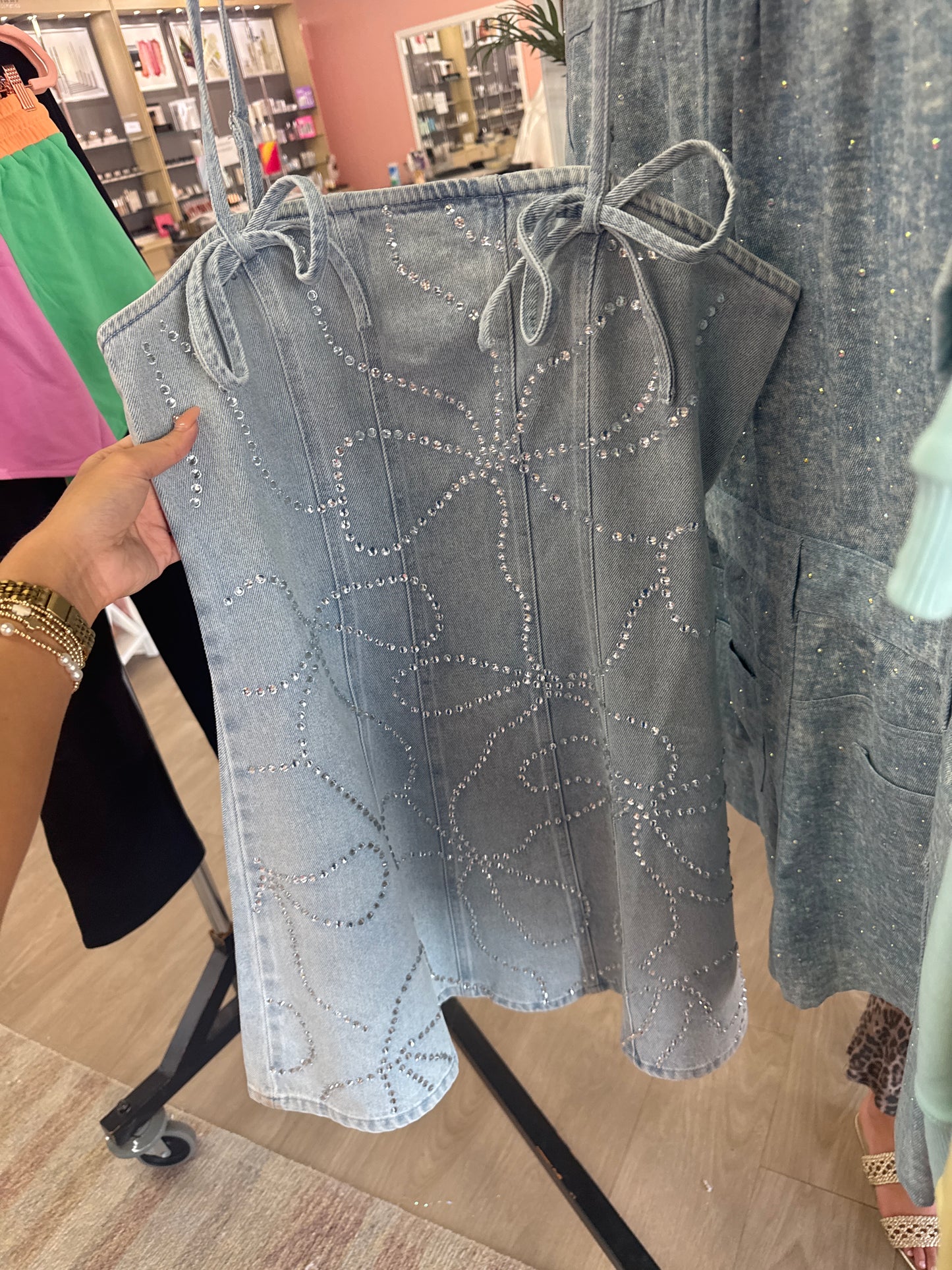 Denim Bow Dress