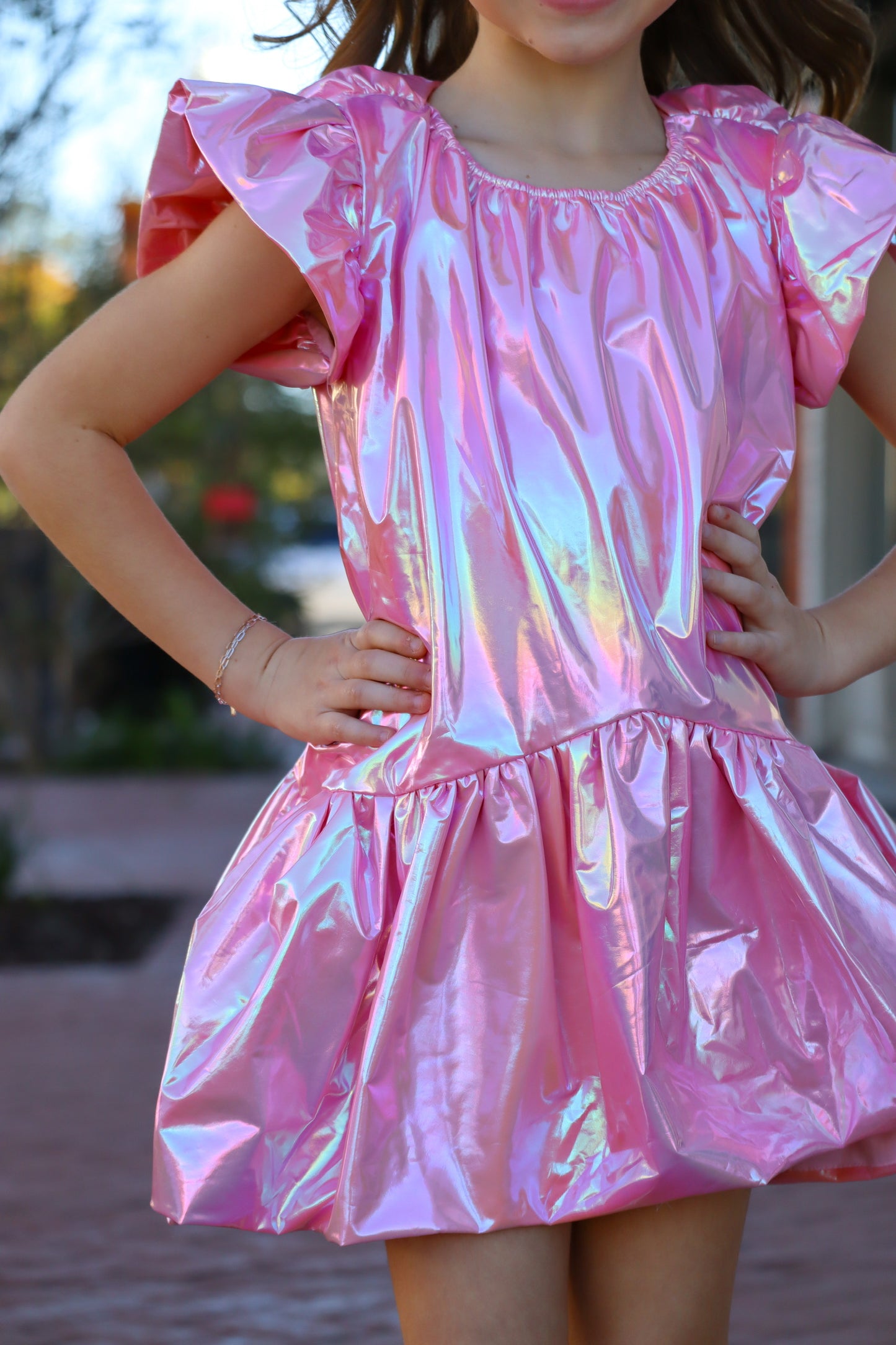 Kids Bubblegum Bow Dress