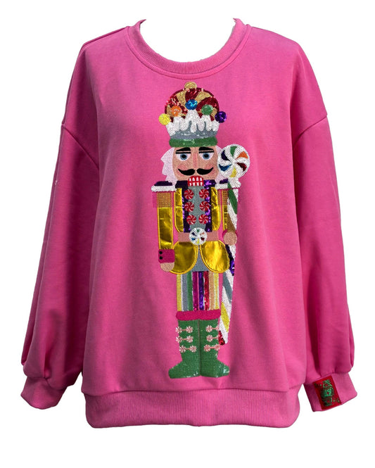 QOS Pink Candyland Nutcracker Sweatshirt