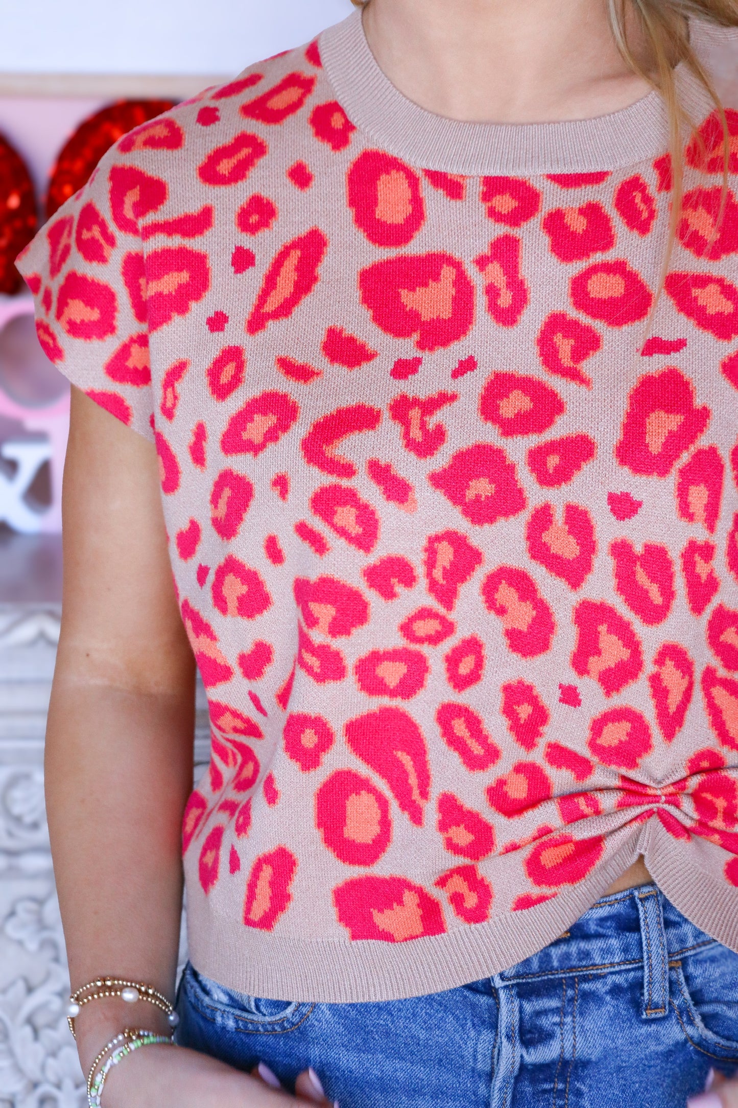 Hot Pink Cheetah Sweater