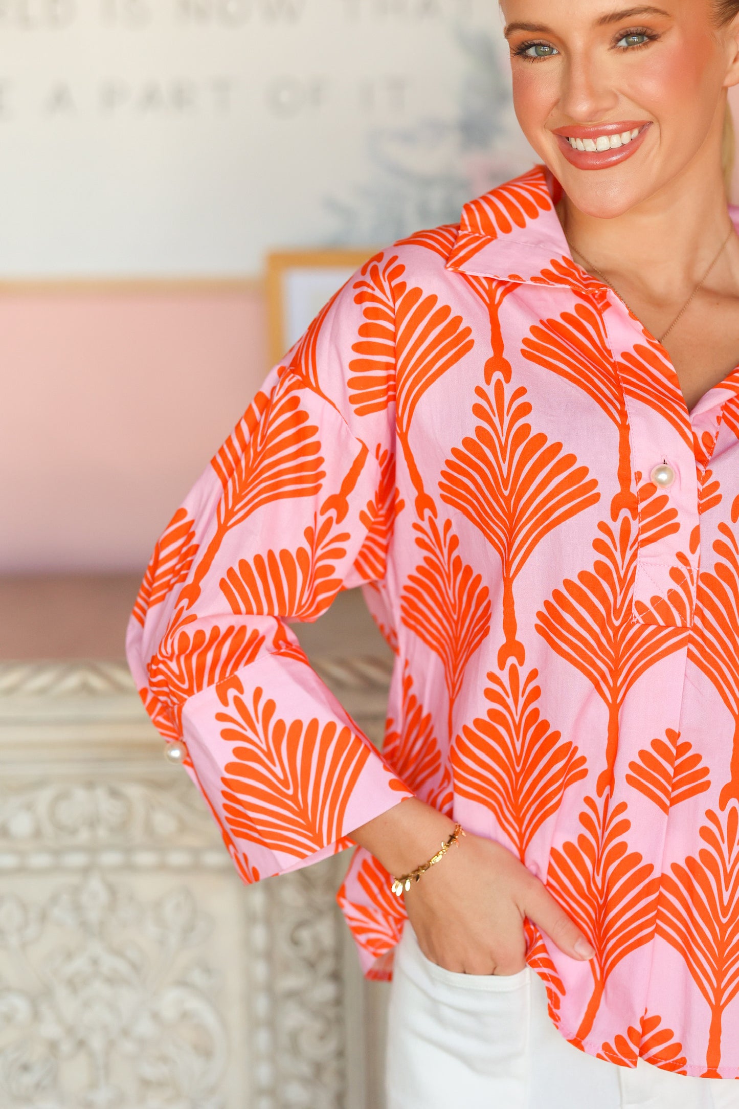 Orange & Pink Top