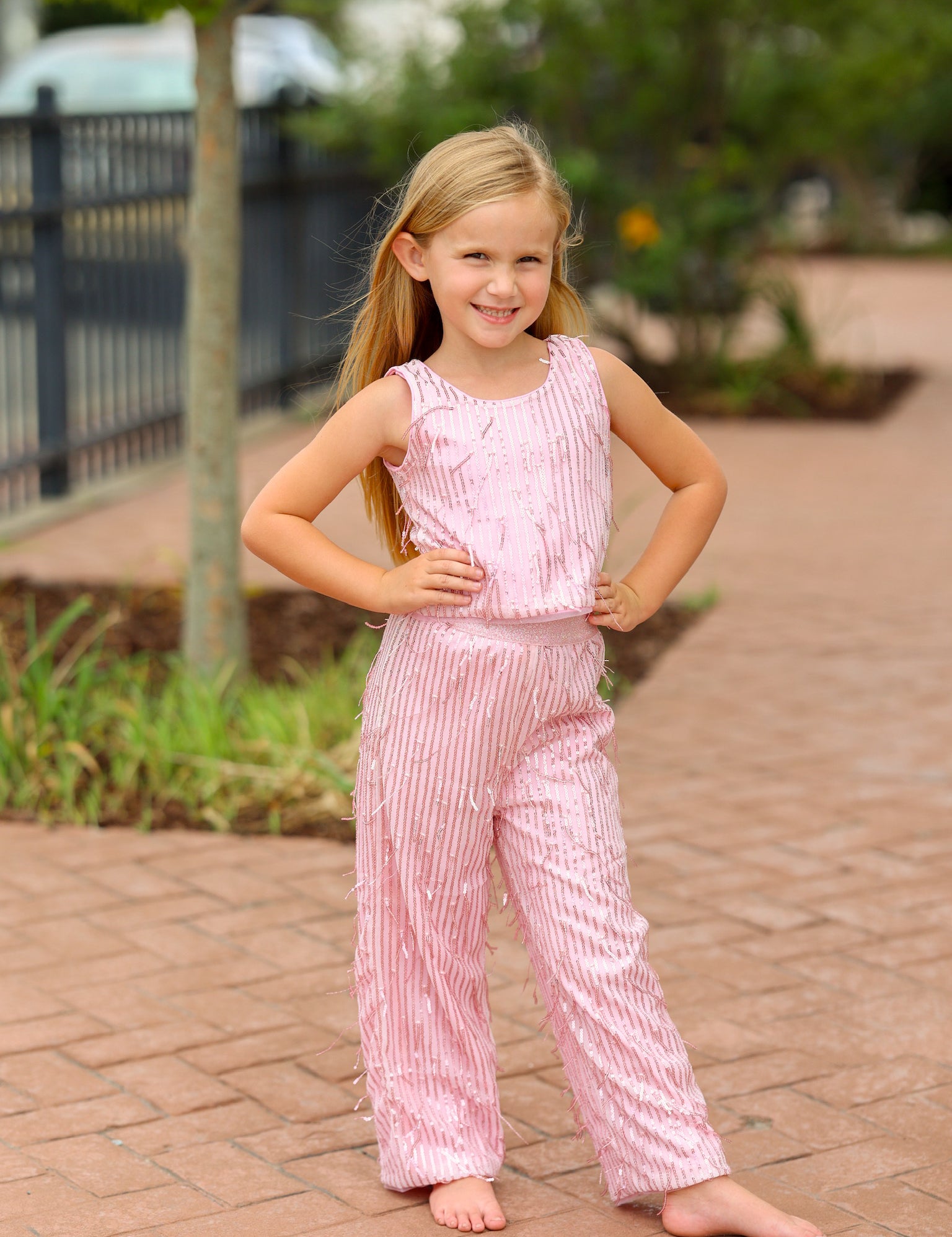 KIDS Pink Fringe Set