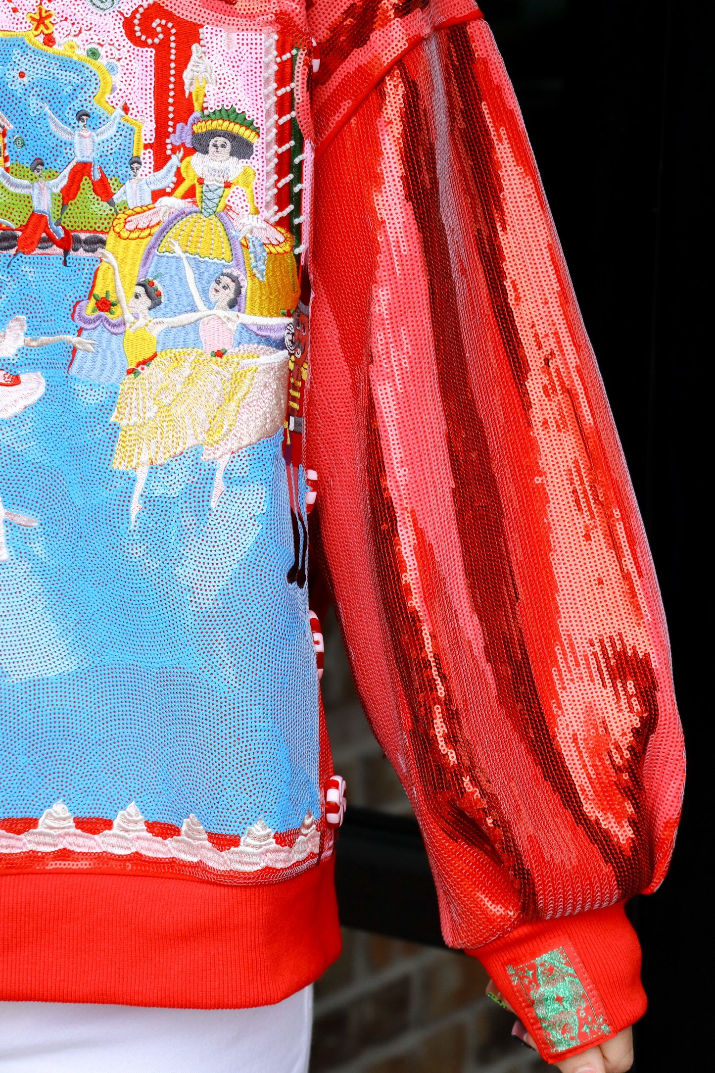 QOS Red Nutcracker Ballet Sweatshirt