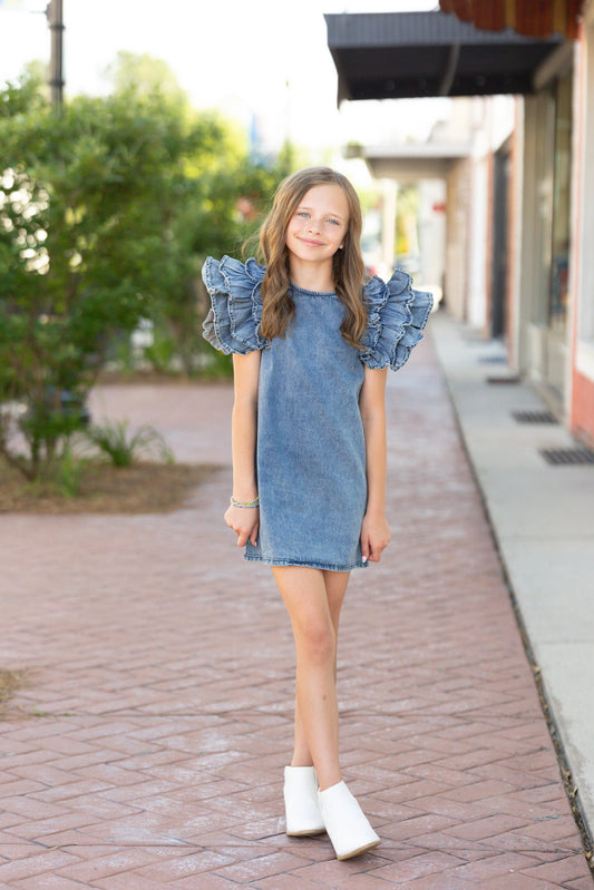 kids denim dress