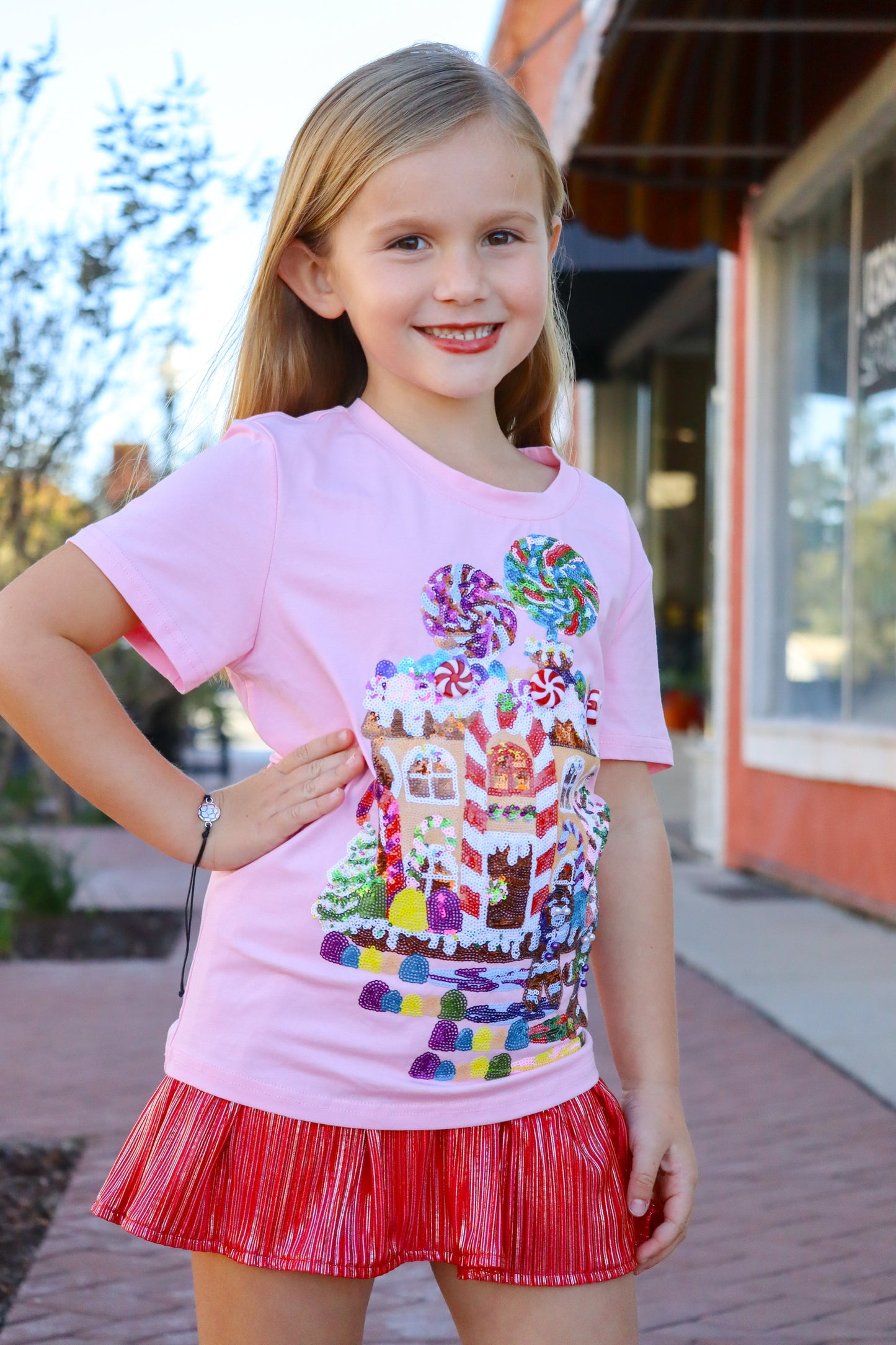 QOS Kids Light Pink Gingerbread House