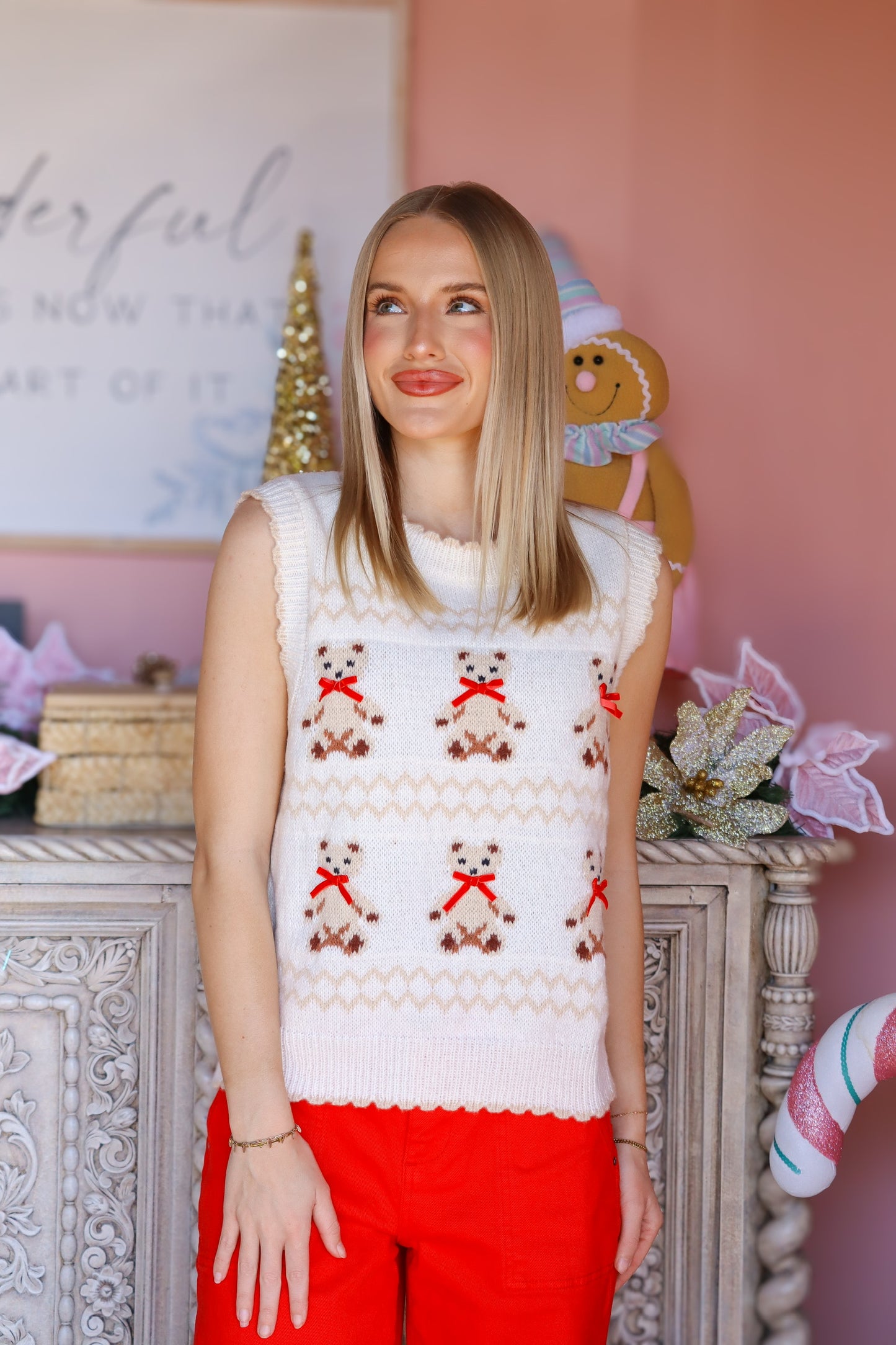 Teddy Bear Holiday Sweater Vest