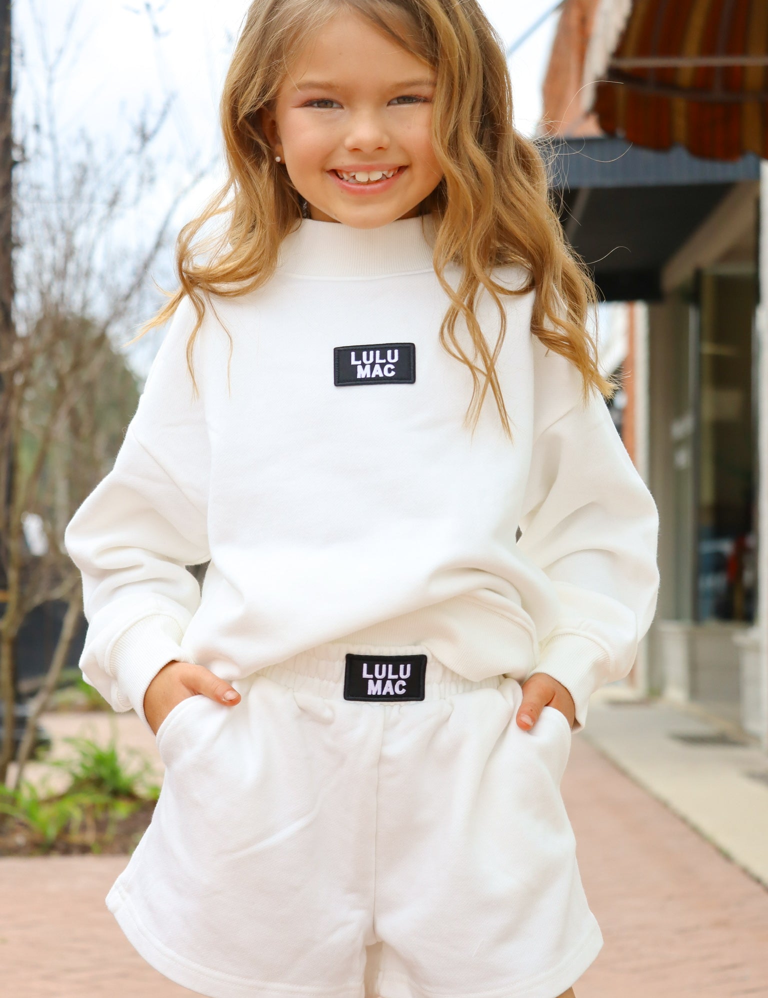 Lulu Mac- Kids Terry White Shorts