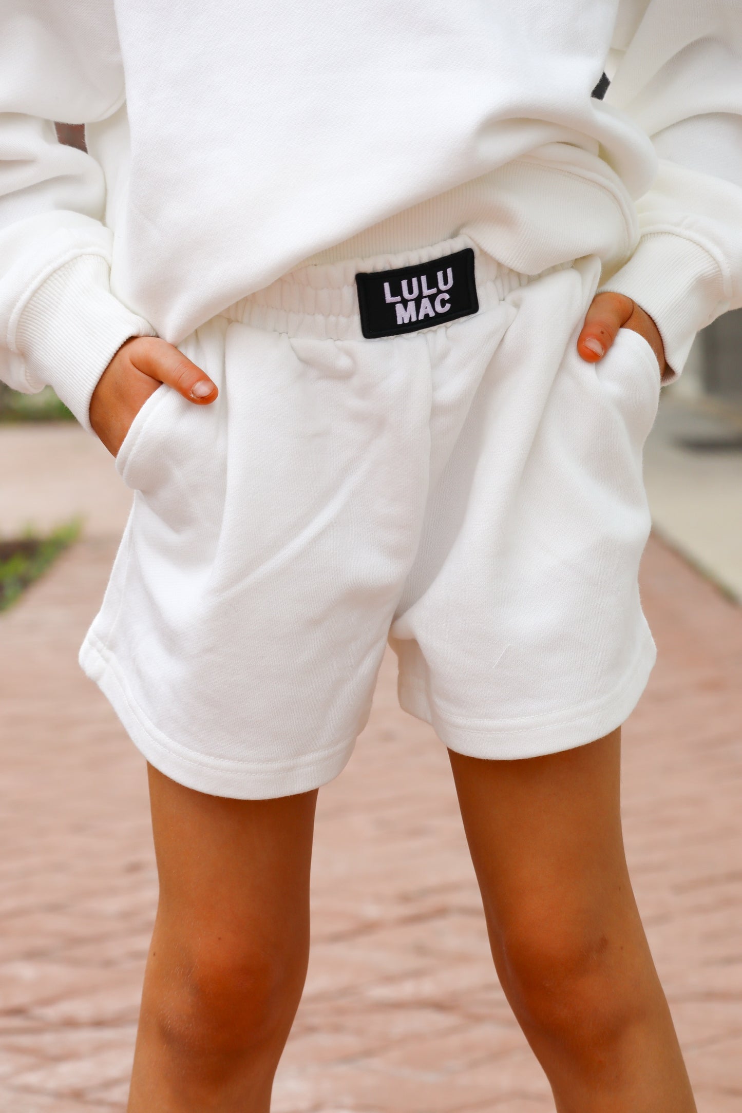Lulu Mac- Kids Terry White Shorts