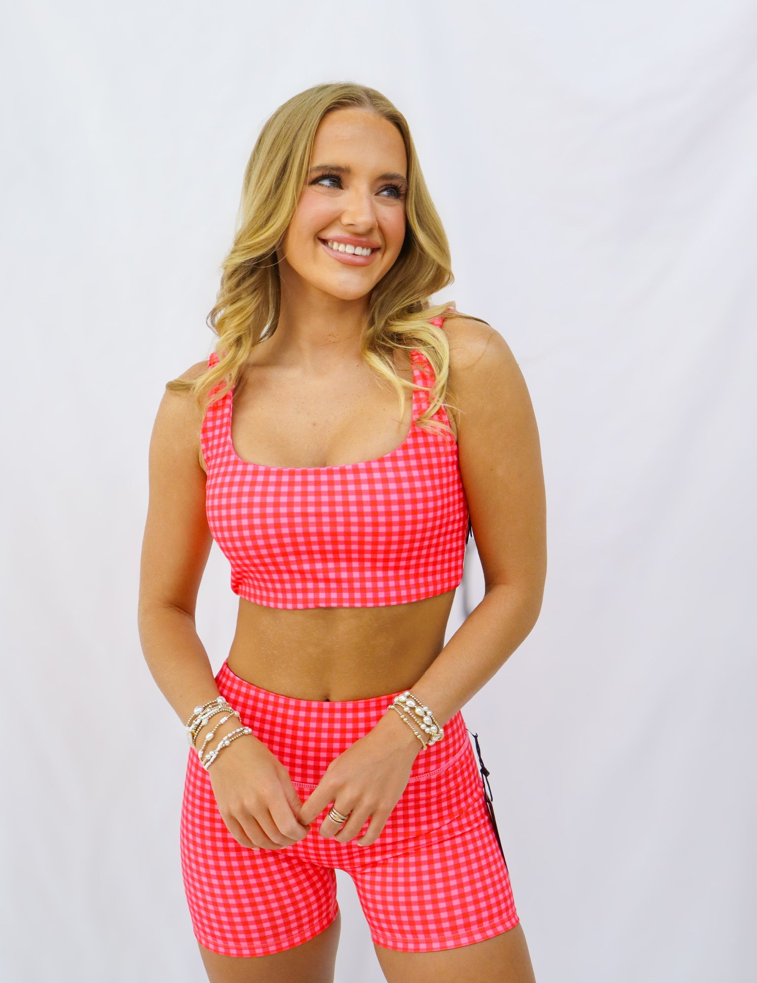 Hot Pink/ Red Gingham Set
