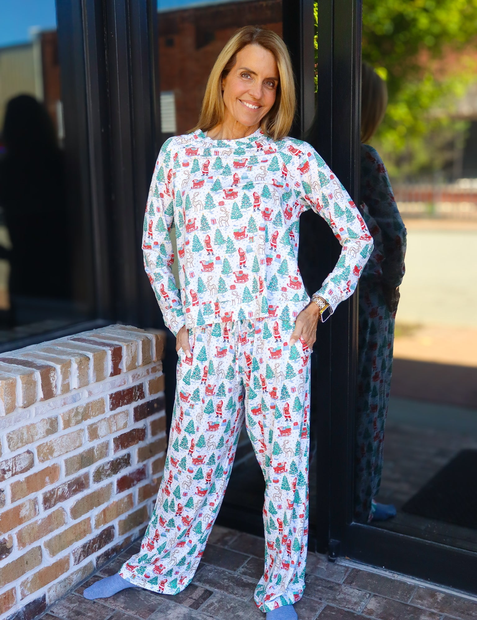 Mary Square Tidings and Toile PJ Set