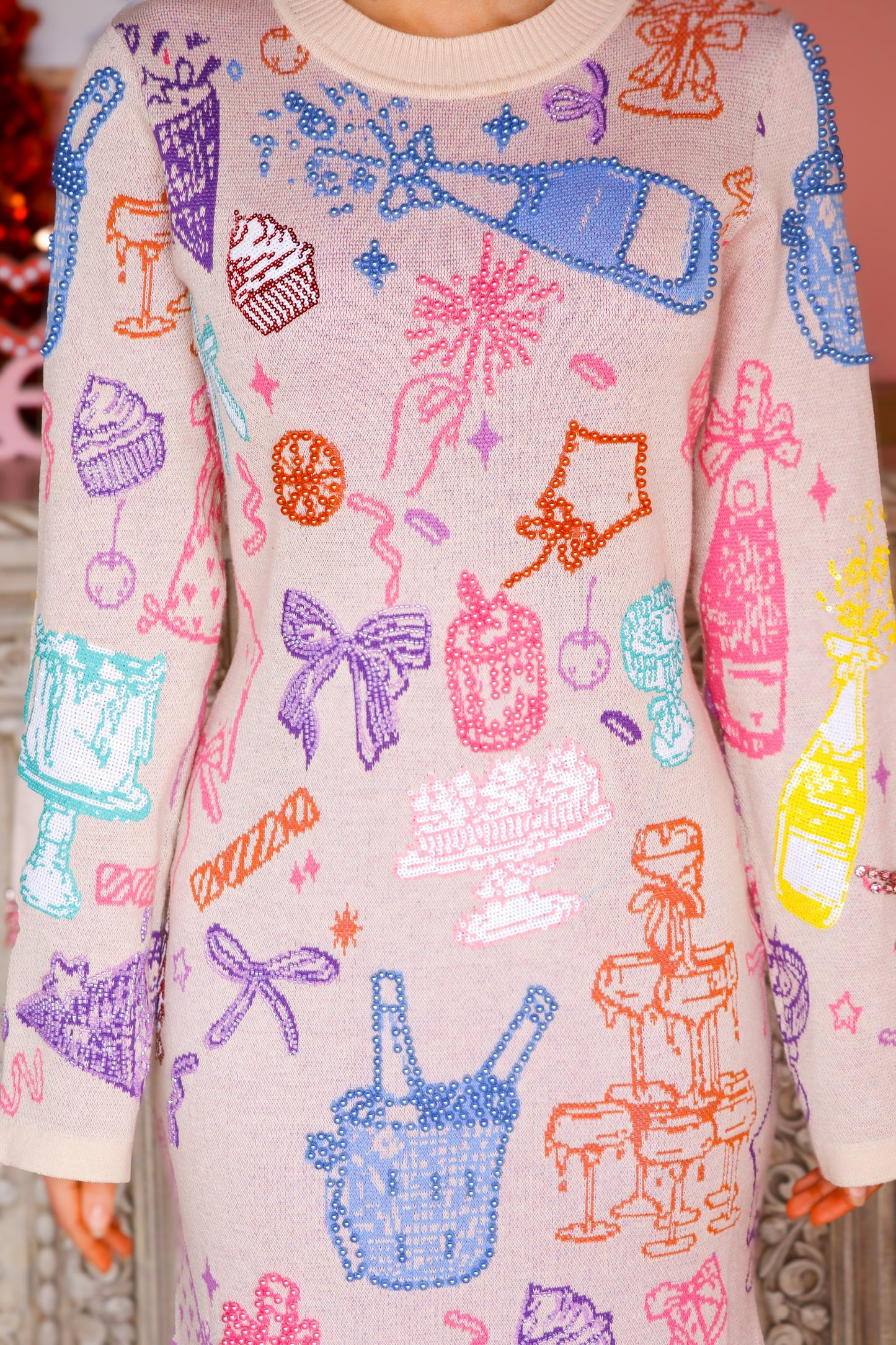 QOS Birthday Icon Knit Dress