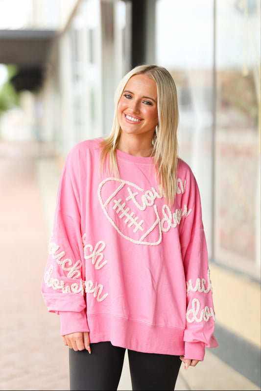 pink touchdown sweatshirt