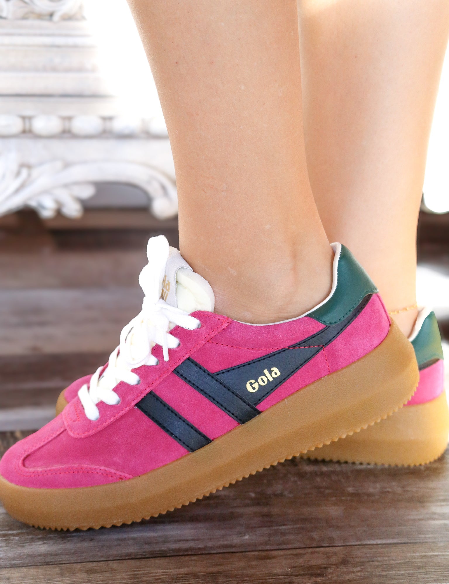 Fuchsia/Black Athena Sneakers