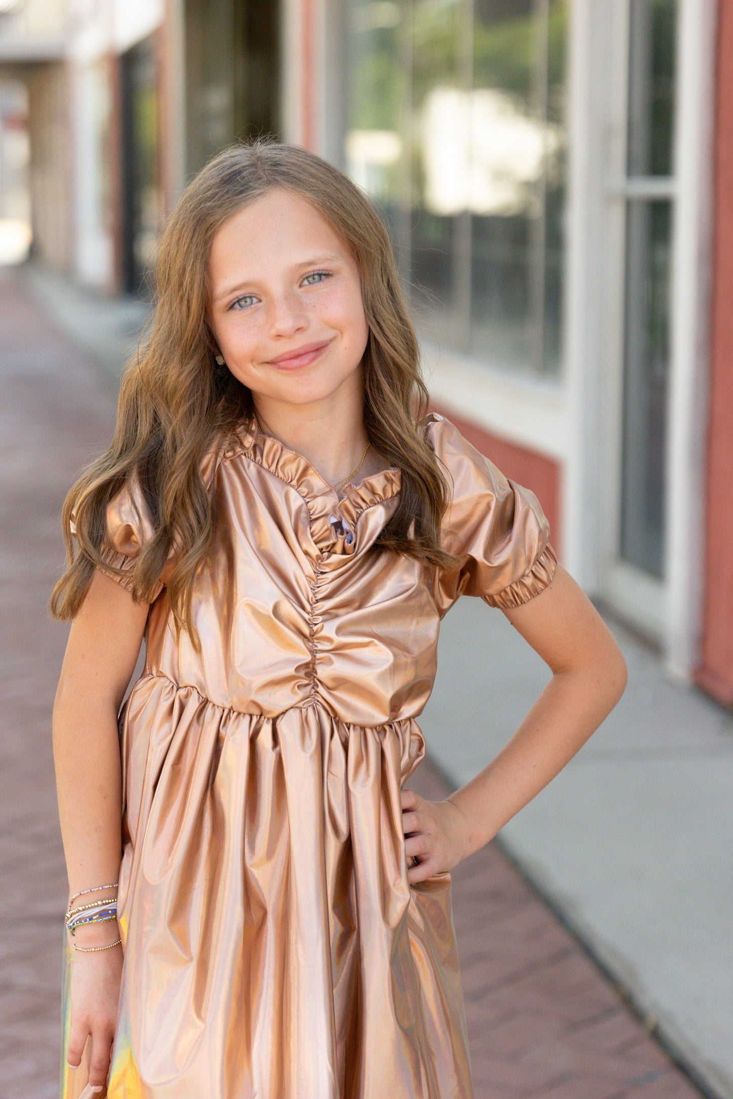 kids metallic dress