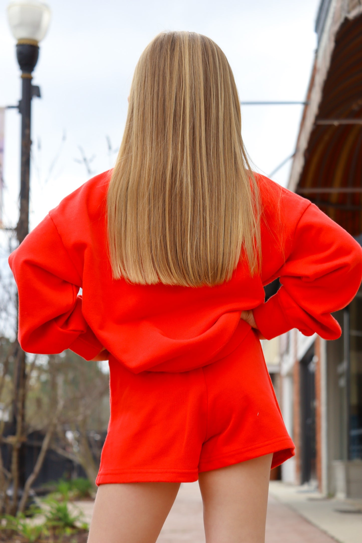 Lulu Mac- Kids Terry Cloth Red Sweatshirt