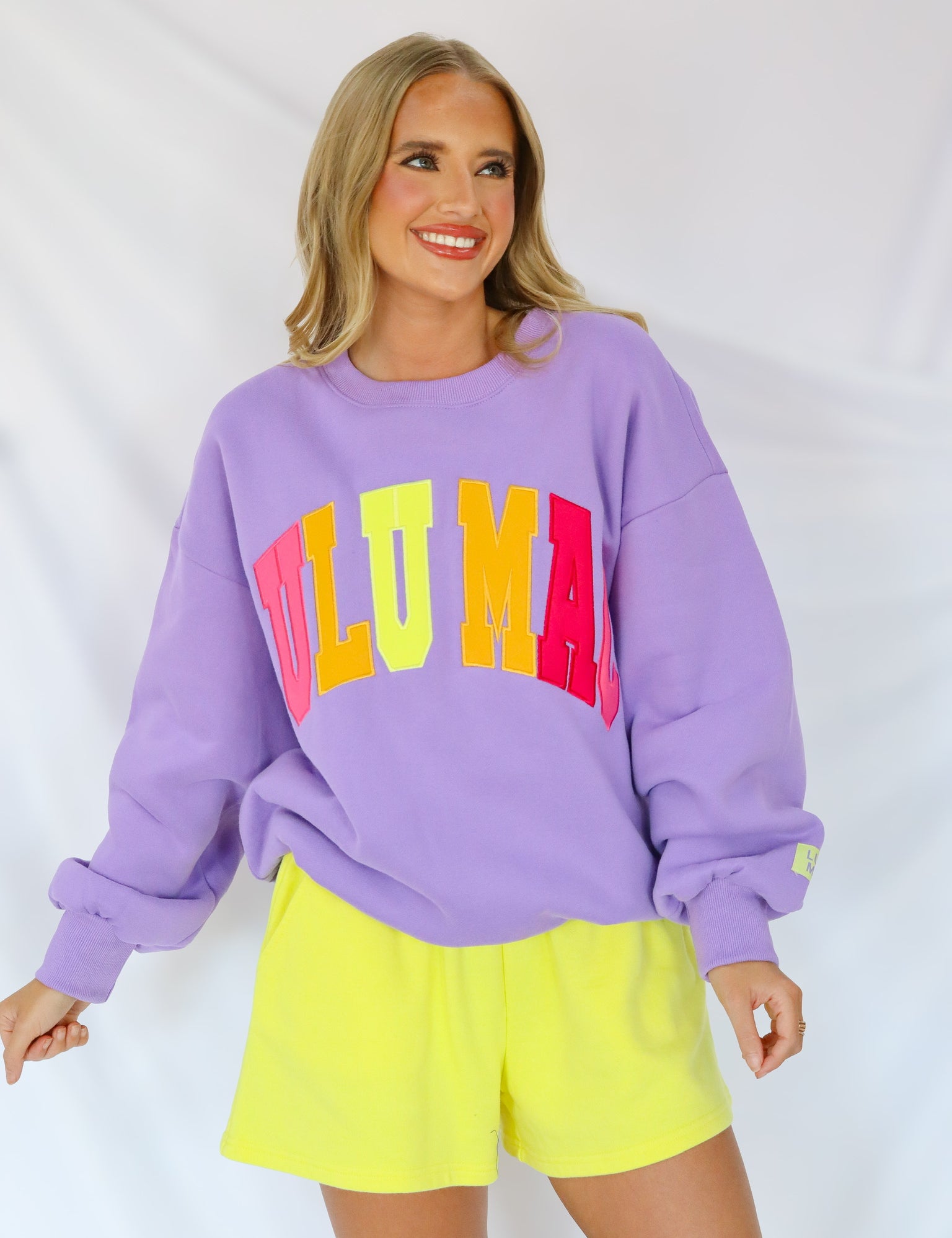 LULU MAC Lavender Multicolor Sweatshirt
