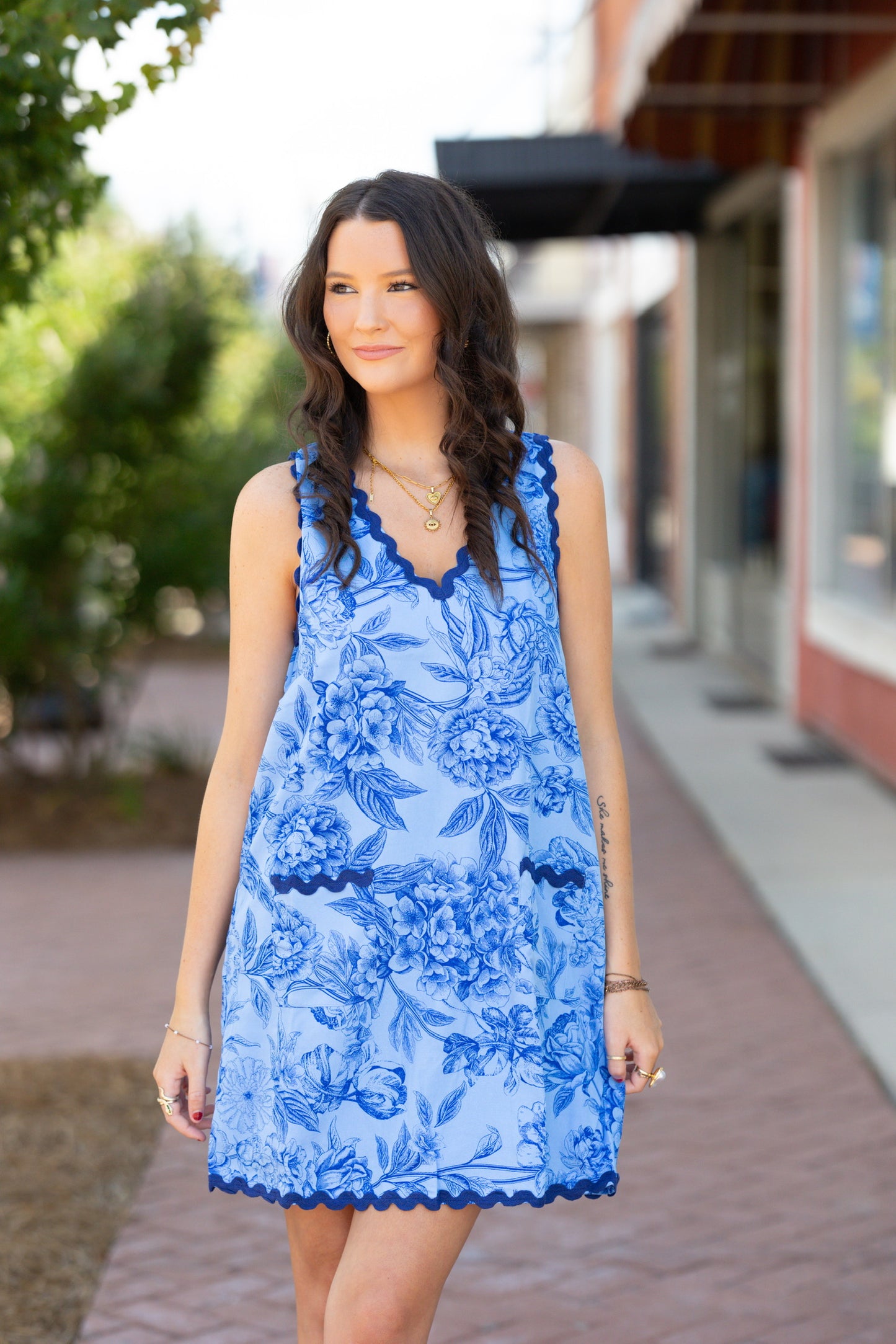 Blue Floral Dress