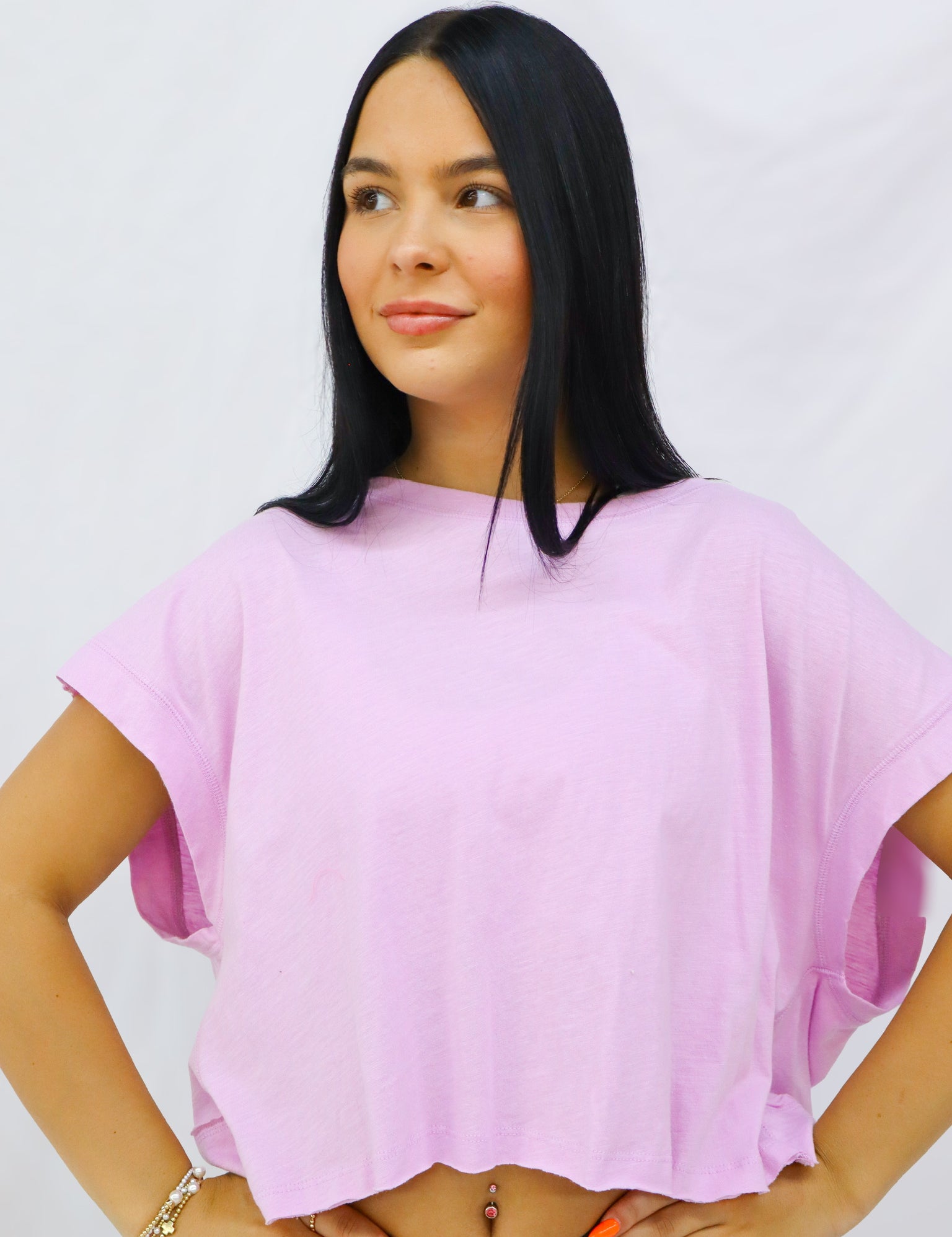 Lilac Open Back Tee