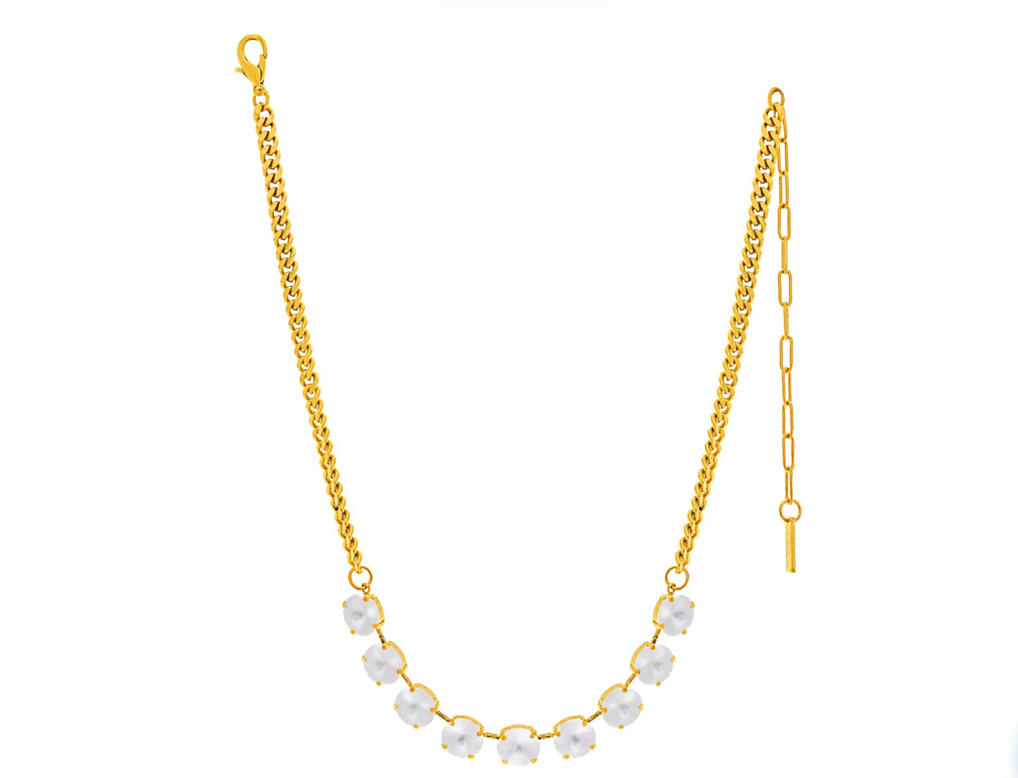 TOVA Mini Sofia Necklace In White Matt
