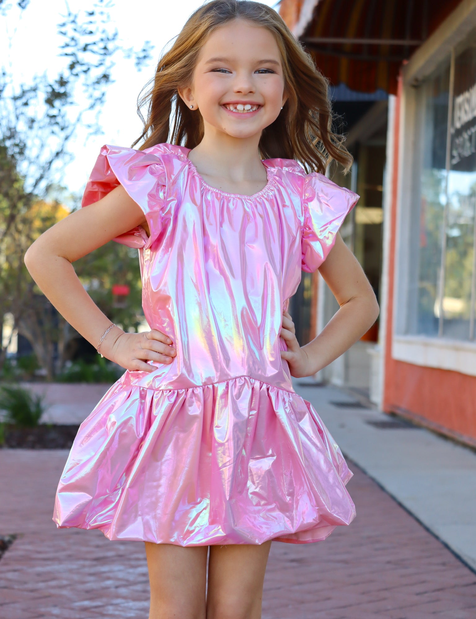 Kids Bubblegum Bow Dress