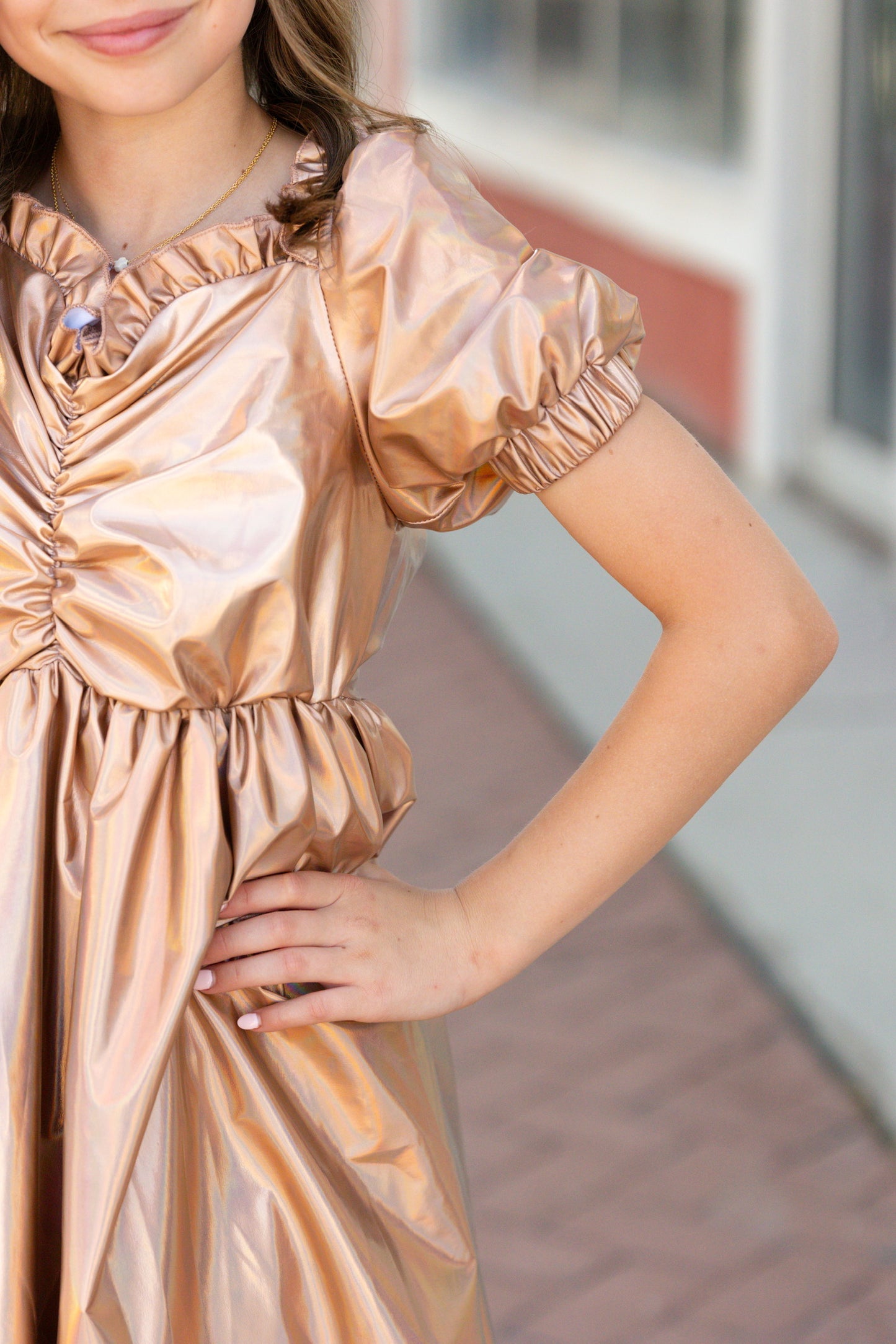 kids metallic dress