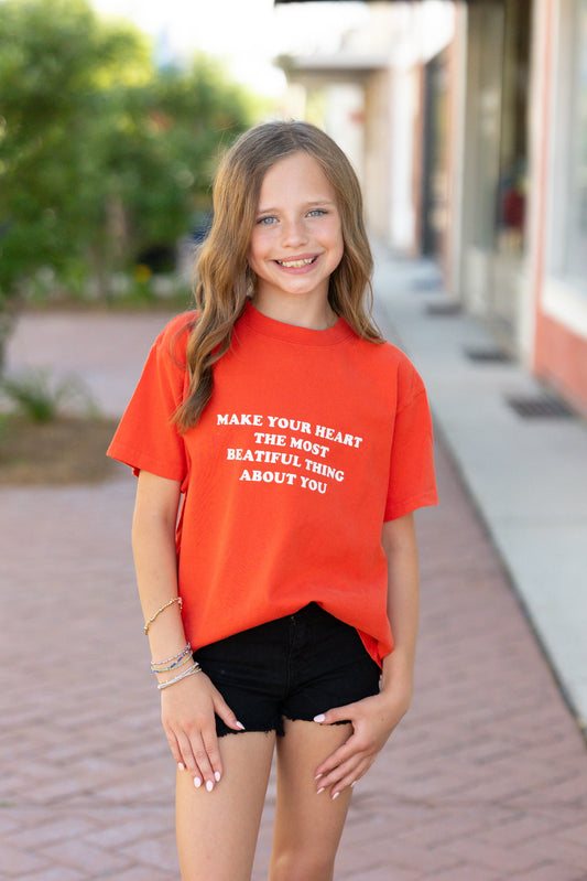 kids make your heart graphic tee