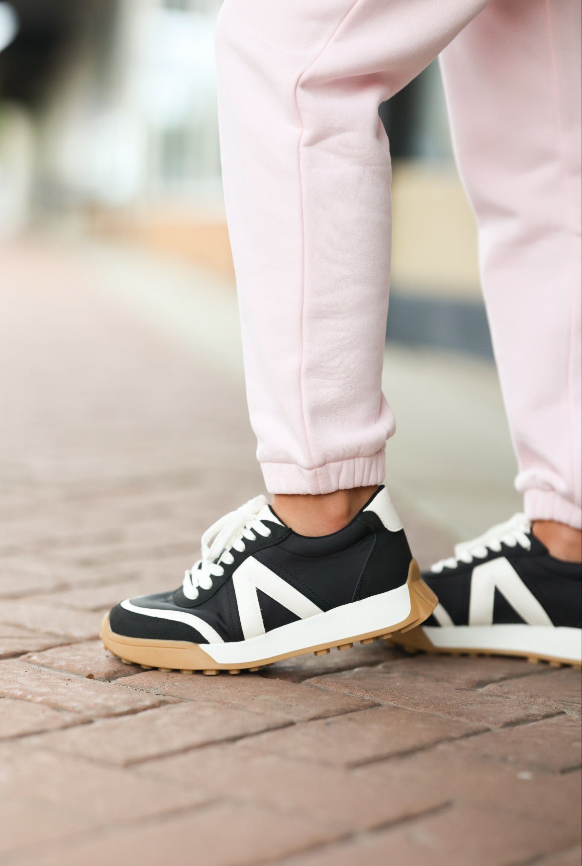 Black and white sneakers