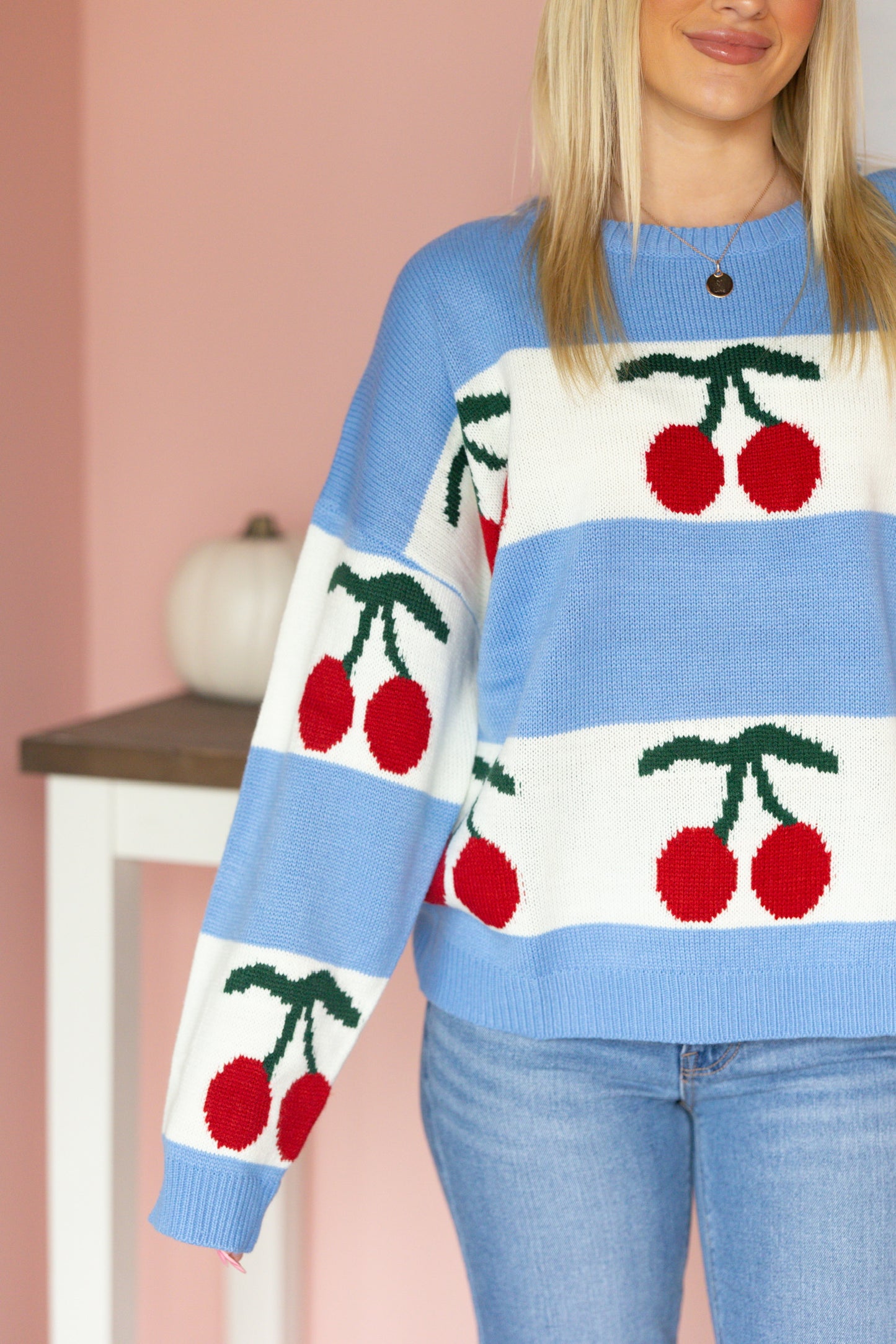 cherry sweater