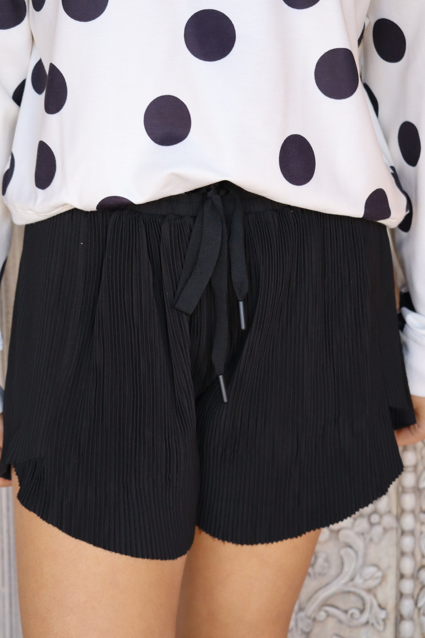 Black Flowy Athletic Shorts