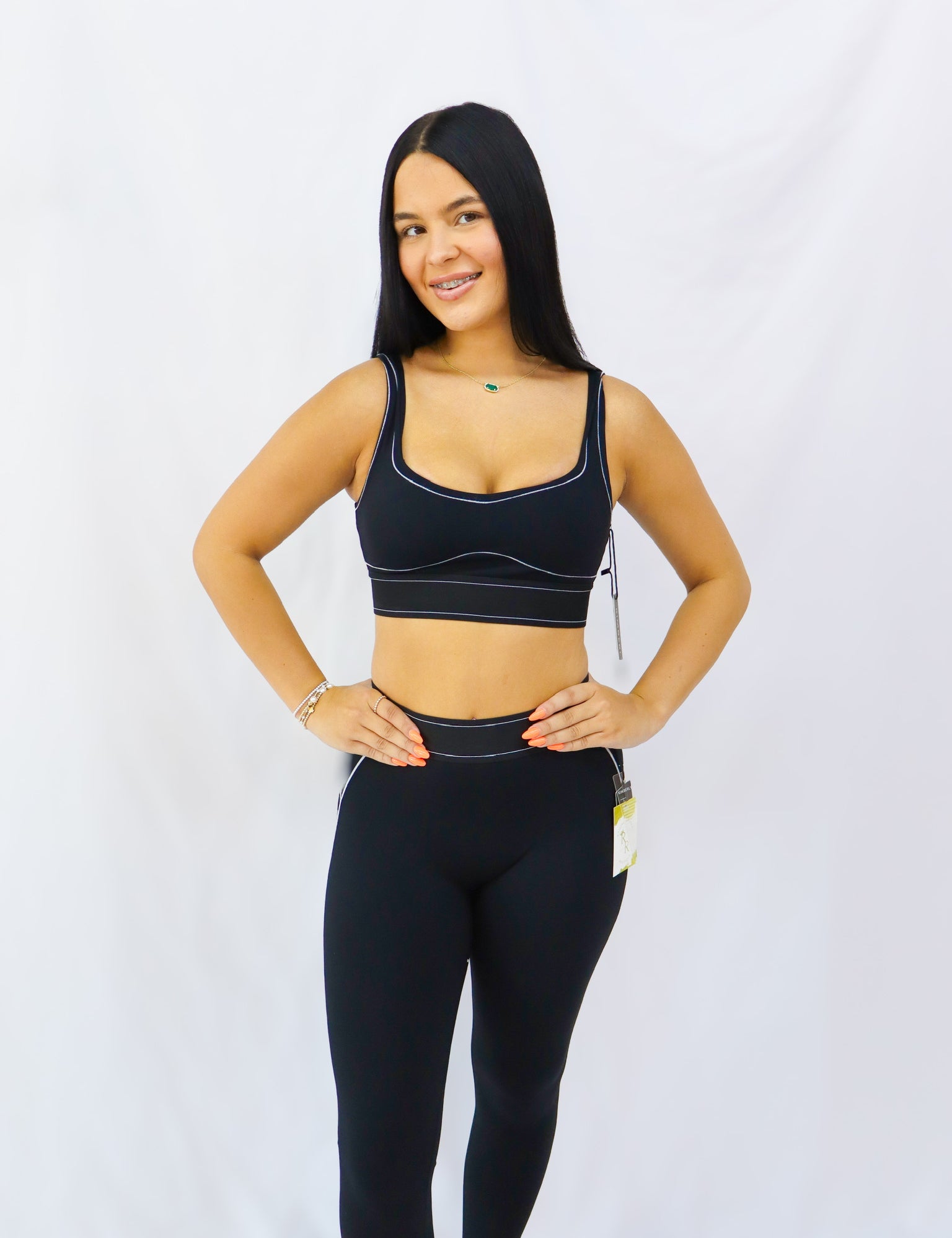 Black Contrast Leggings