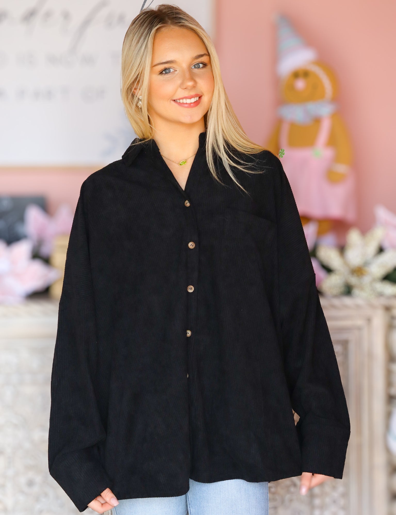 Black Button Up Flannel
