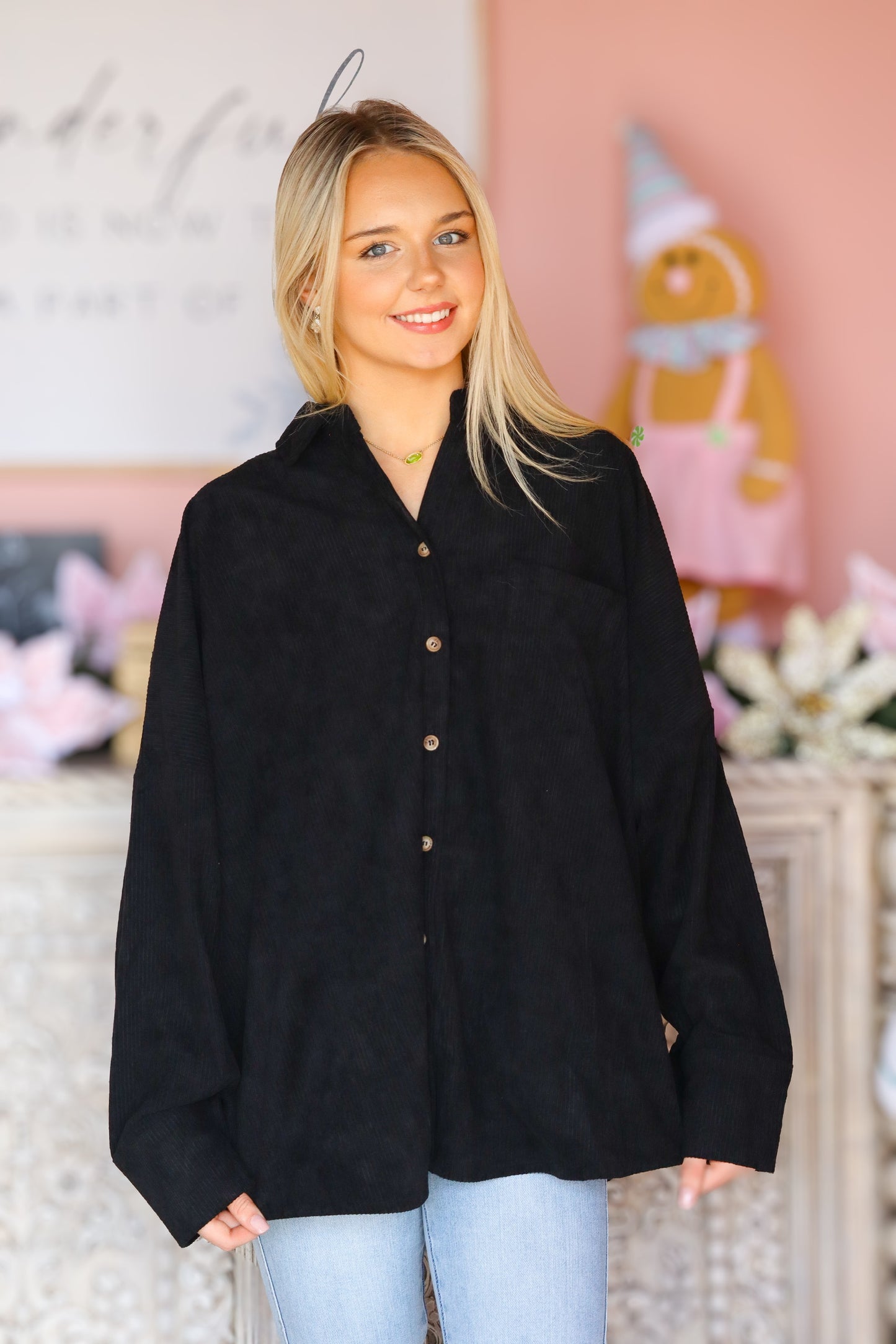 Black Button Up Flannel