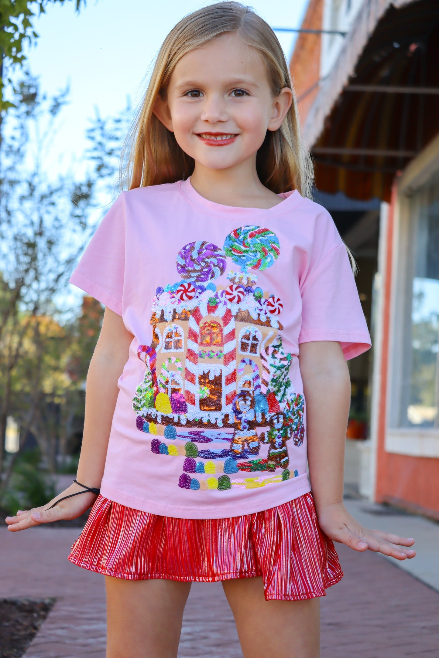 QOS Kids Light Pink Gingerbread House