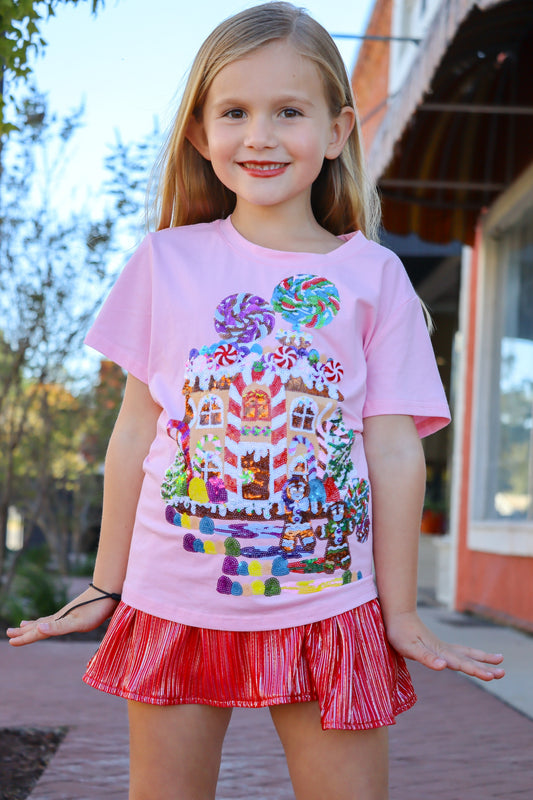 QOS Kids Light Pink Gingerbread House