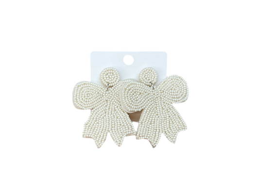 Beaded Bow Earrings