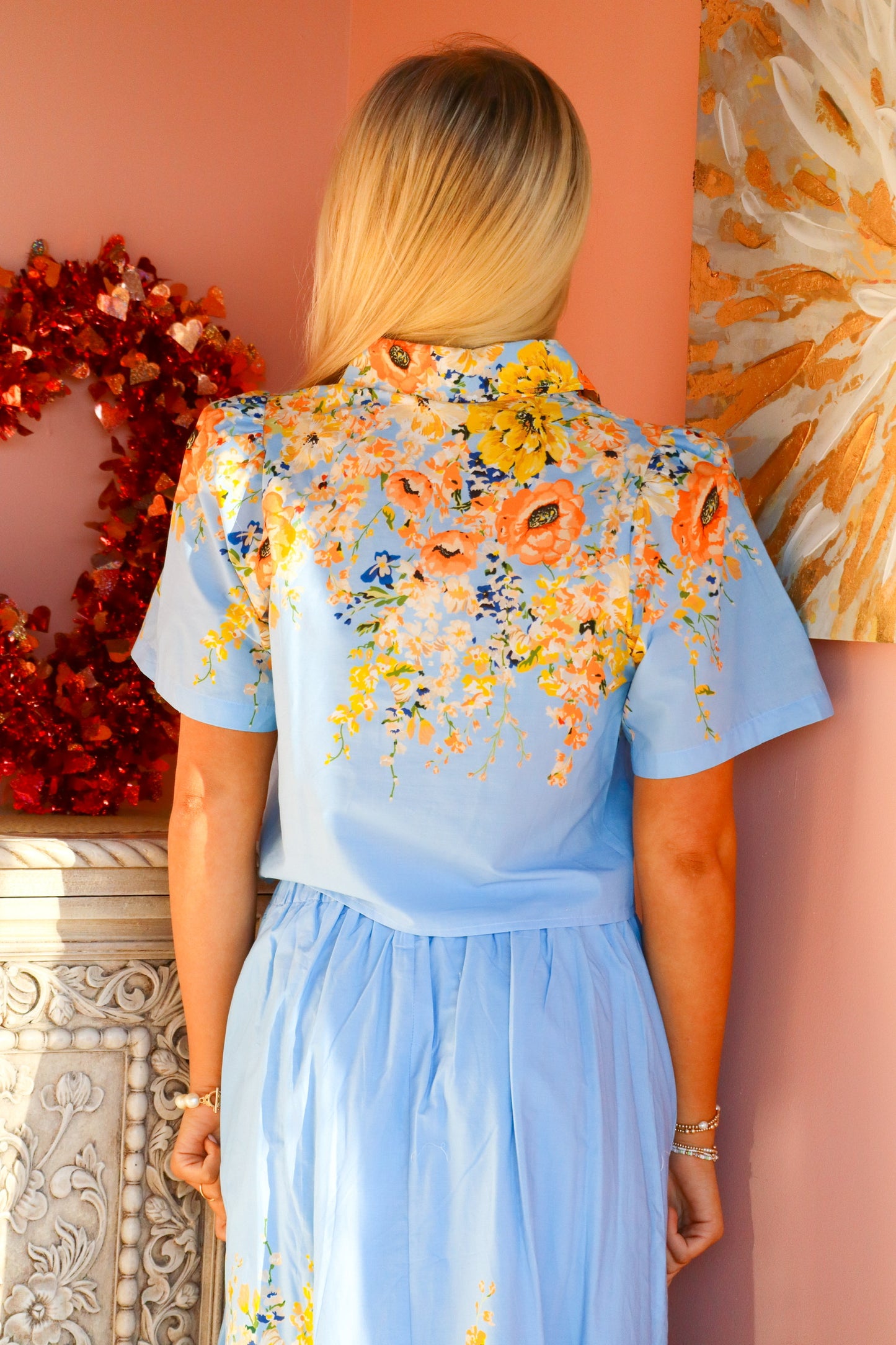 Blue & Yellow Printed Set