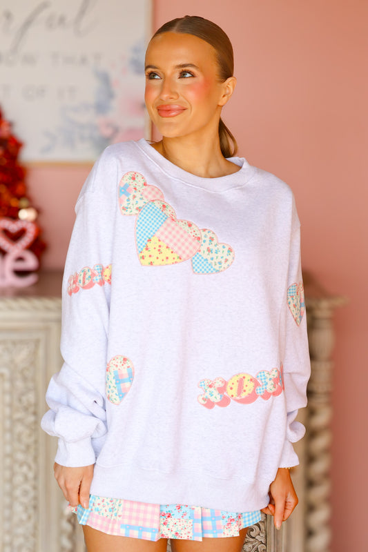 Multi Pattern Patchwork Sweatshirt