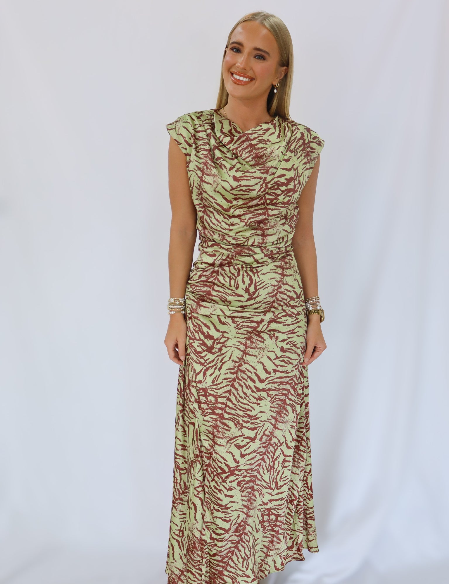 Zebra Print Maxi Dress
